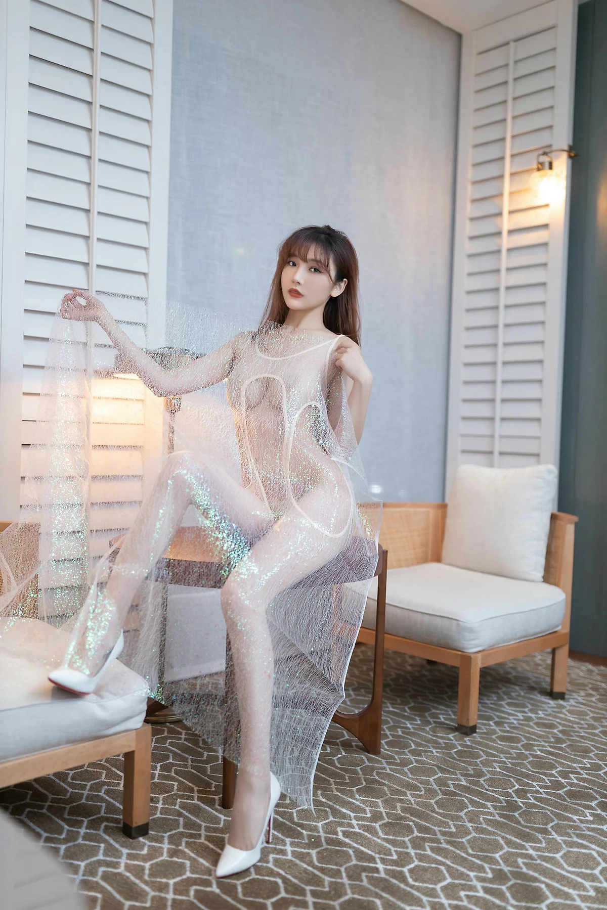 XiuRen 秀人 No.N458 陆萱萱薄纱透视情趣写真 - 1
