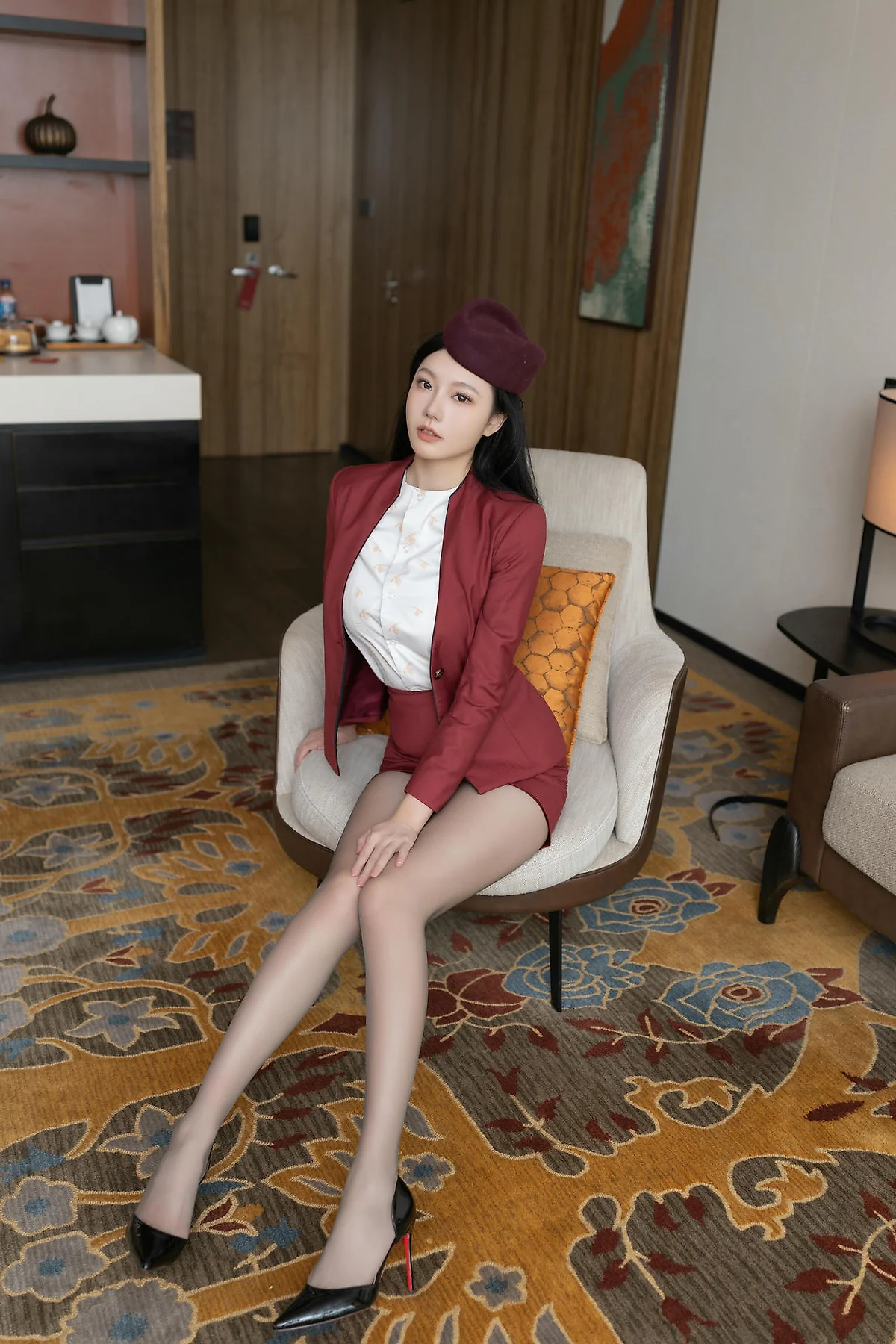 XiuRen 秀人 No.N459 安然anran空姐制服丝袜美腿 - 8