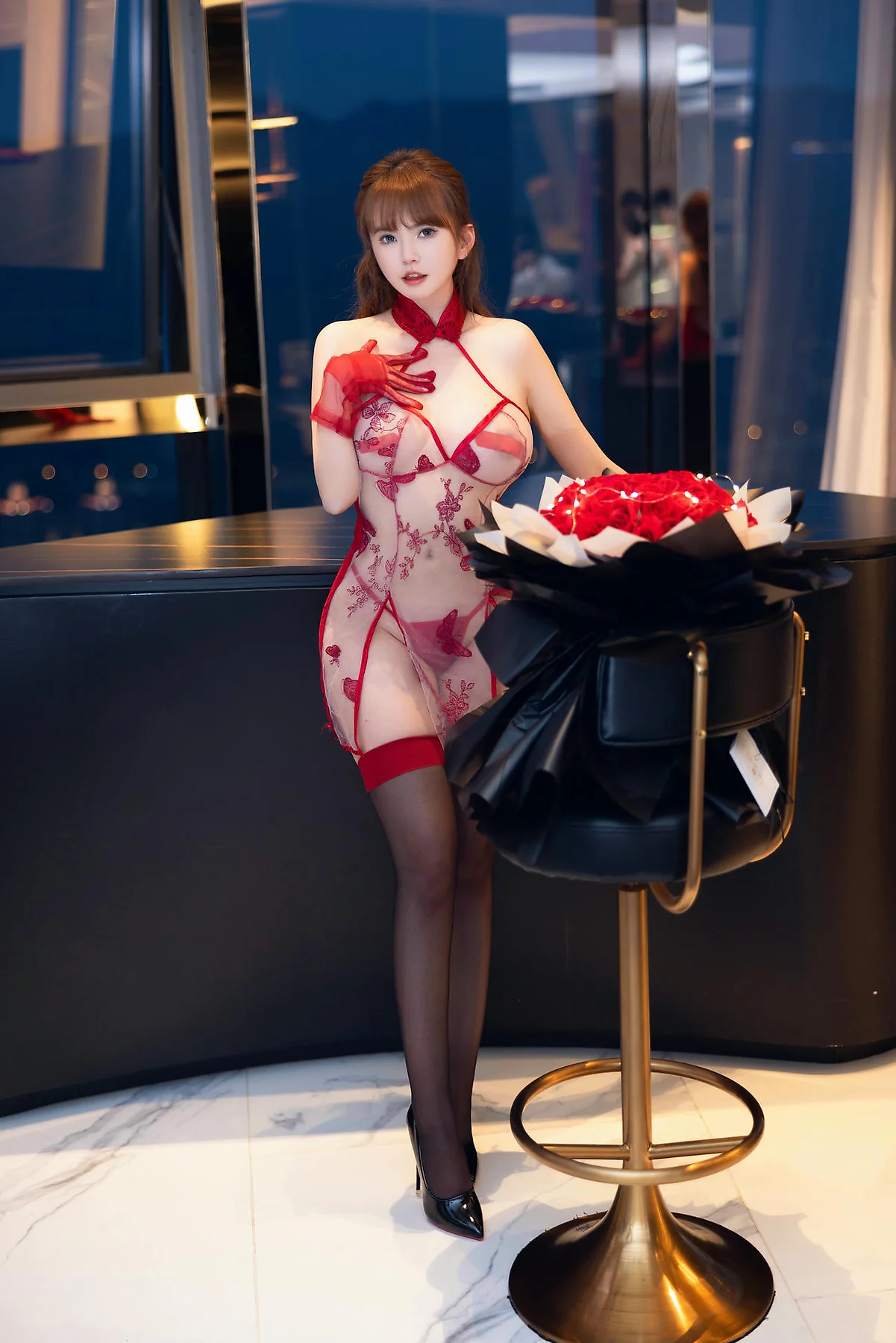 XiuRen 秀人 No.N488 张思允Nice玉体玫瑰情趣乳贴 - 6