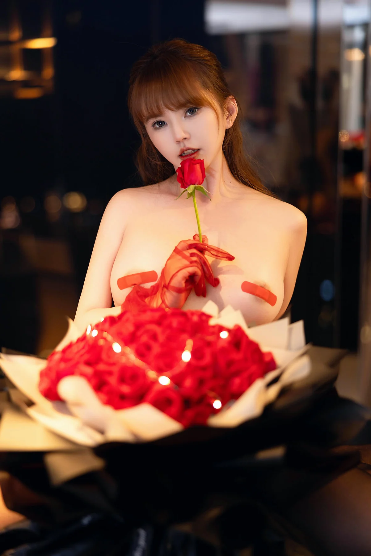 XiuRen 秀人 No.N488 张思允Nice玉体玫瑰情趣乳贴 - 28