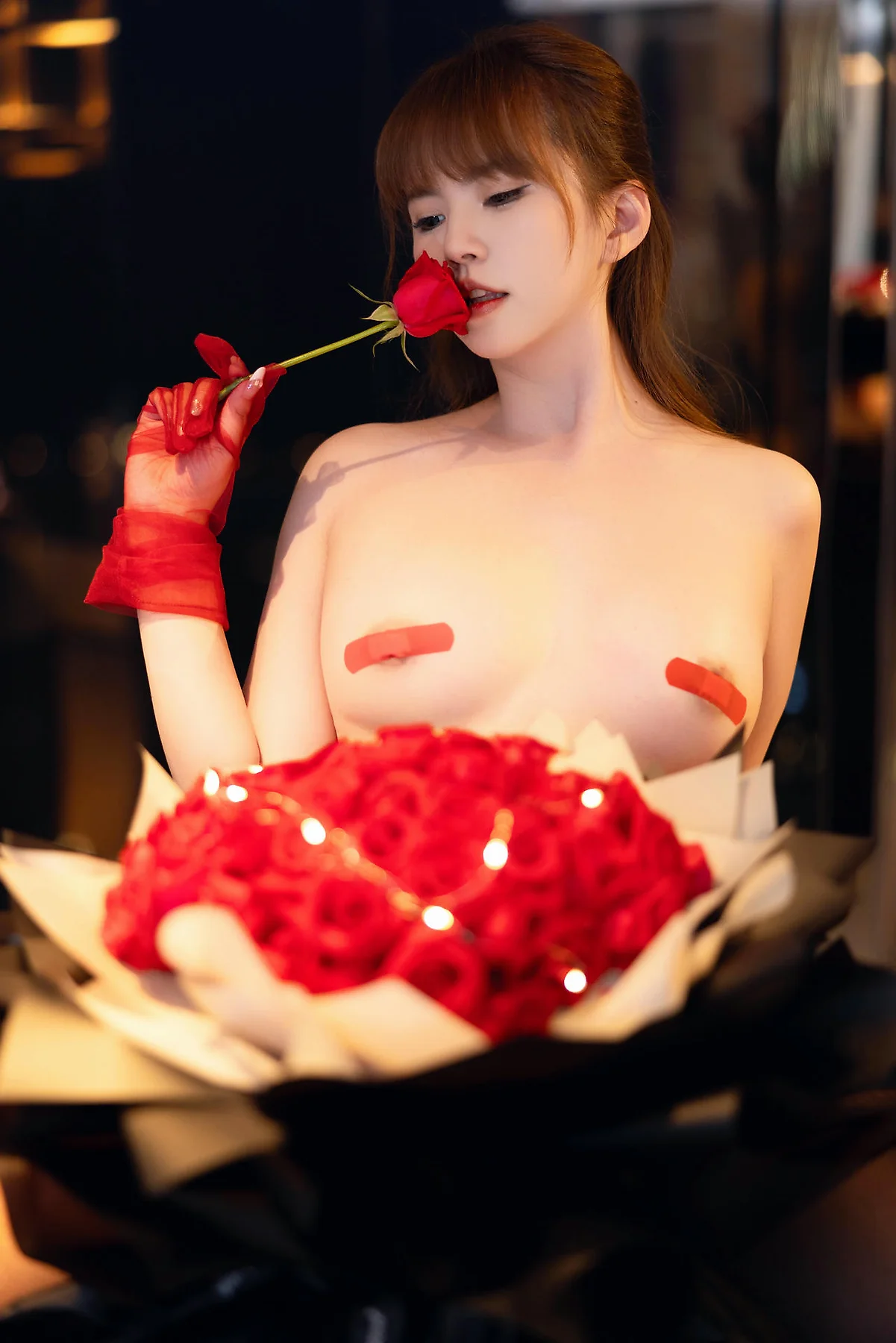 XiuRen 秀人 No.N488 张思允Nice玉体玫瑰情趣乳贴 - 29