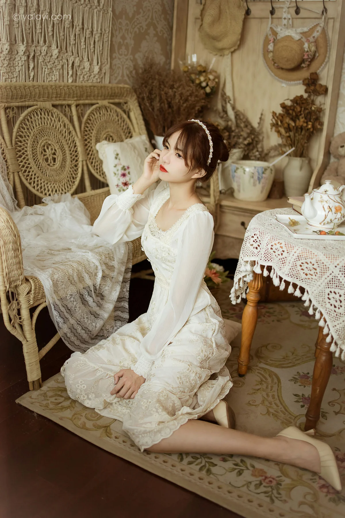 YALAYI 雅拉伊 Vol.843  茹莎 花白裙 - 22