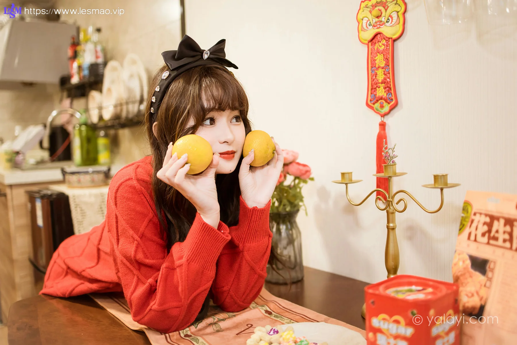 YALAYI 雅拉伊 Vol.955  小亭 穿上你送的红毛衣 - 11