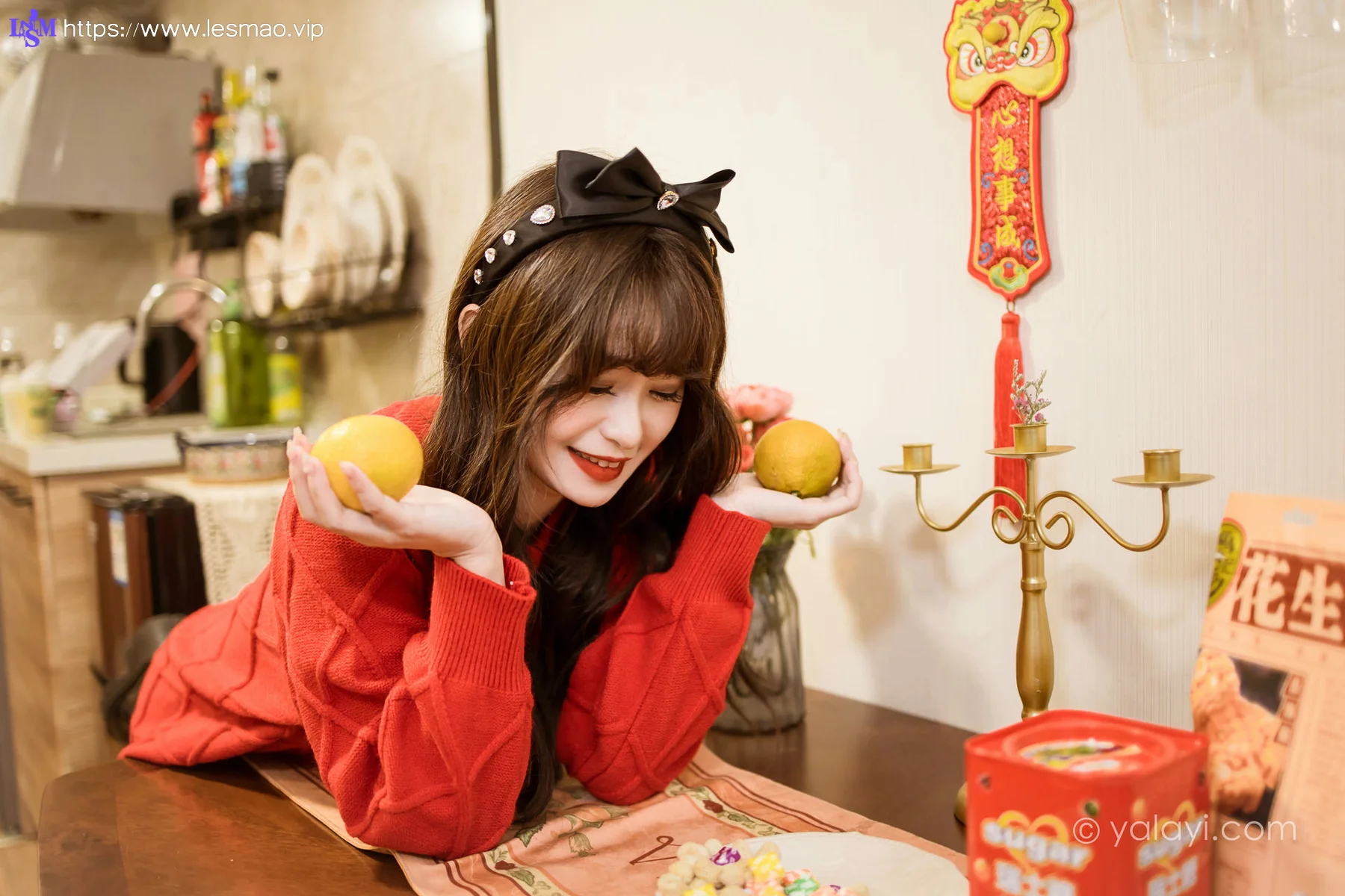 YALAYI 雅拉伊 Vol.955  小亭 穿上你送的红毛衣 - 12