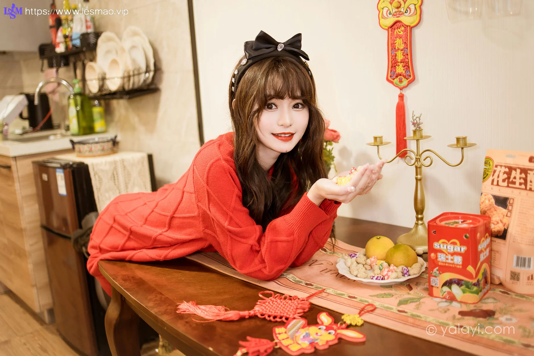YALAYI 雅拉伊 Vol.955  小亭 穿上你送的红毛衣 - 14