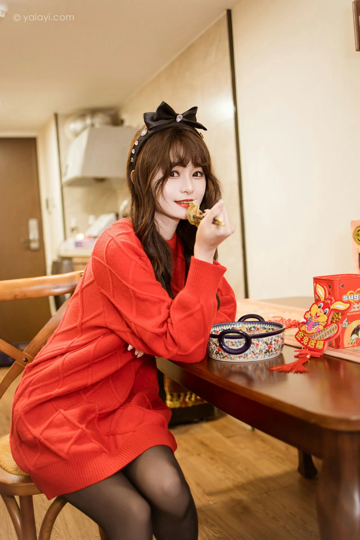 YALAYI 雅拉伊 Vol.955  小亭 穿上你送的红毛衣 - 24