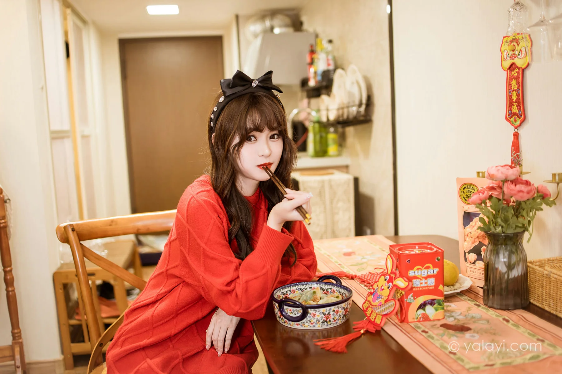 YALAYI 雅拉伊 Vol.955  小亭 穿上你送的红毛衣 - 28