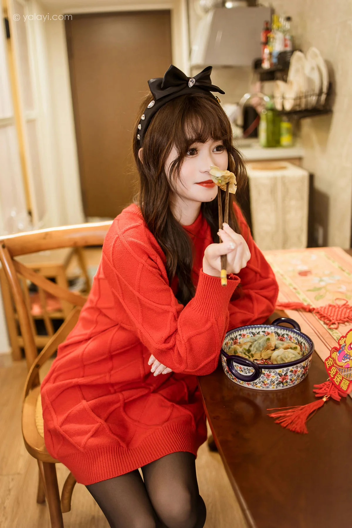 YALAYI 雅拉伊 Vol.955  小亭 穿上你送的红毛衣 - 29