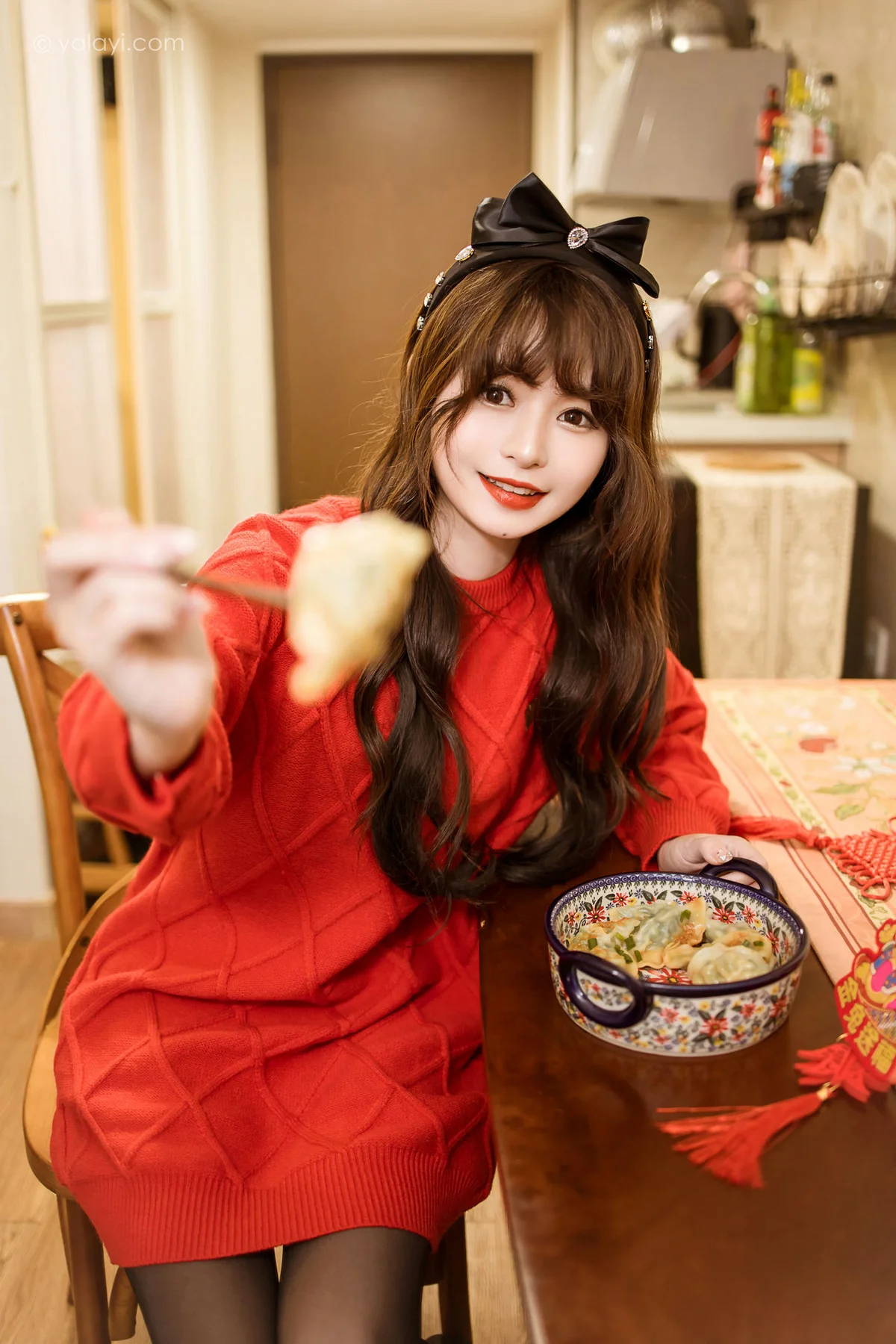 YALAYI 雅拉伊 Vol.955  小亭 穿上你送的红毛衣 - 46