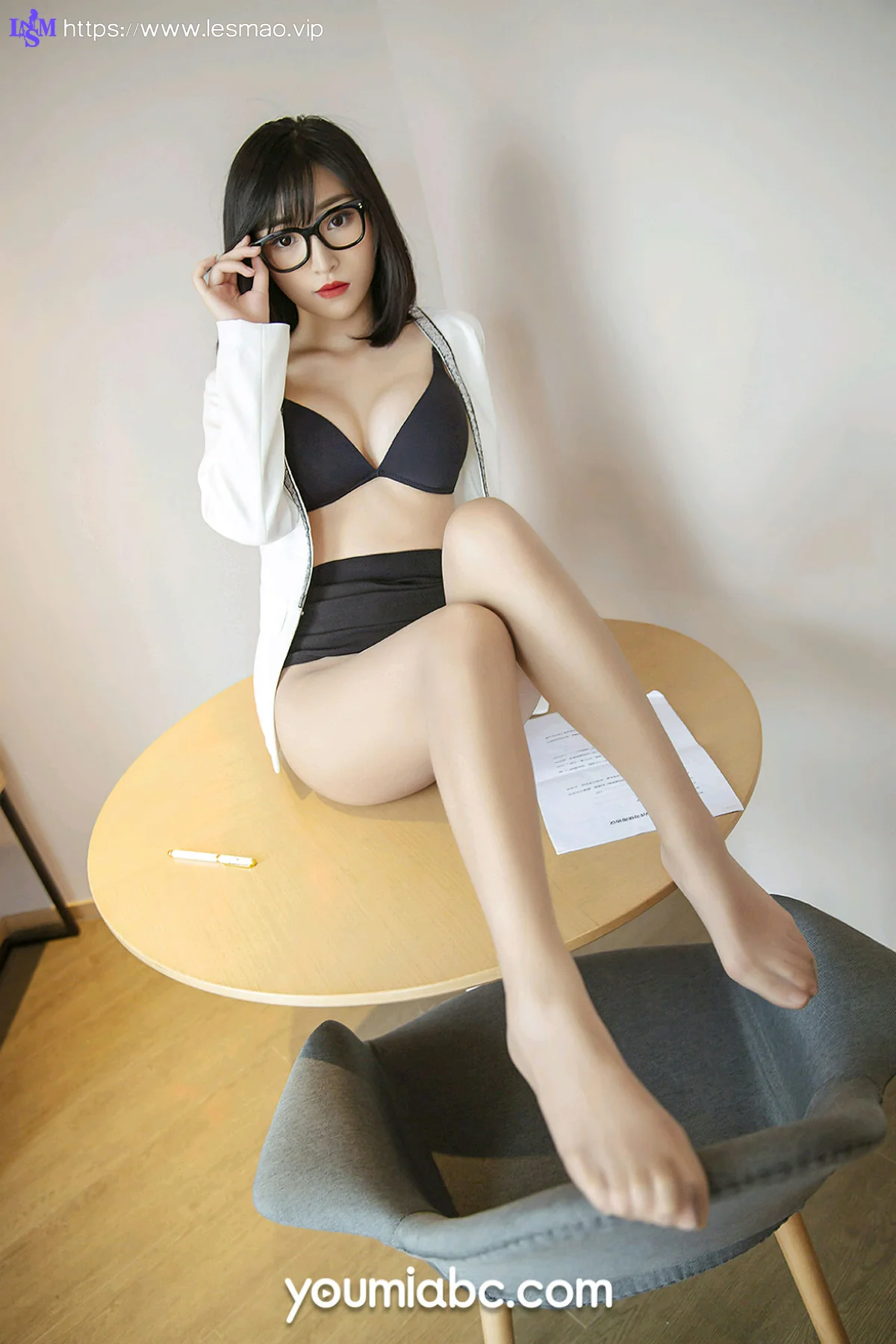 YOUMEI 尤美  2022-11-28-1 西门小玉 眼镜ol制服 - 11