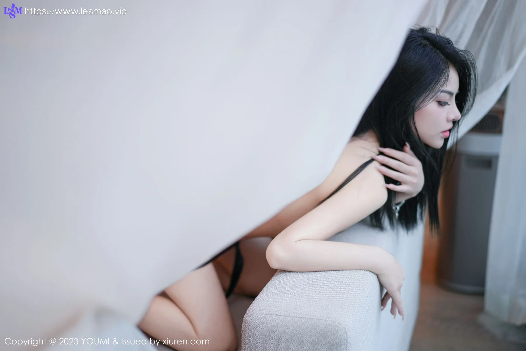 YOUMI 尤蜜荟 Vol.1016 媛宝儿boa 首套写真黑色情趣比基尼 - 52