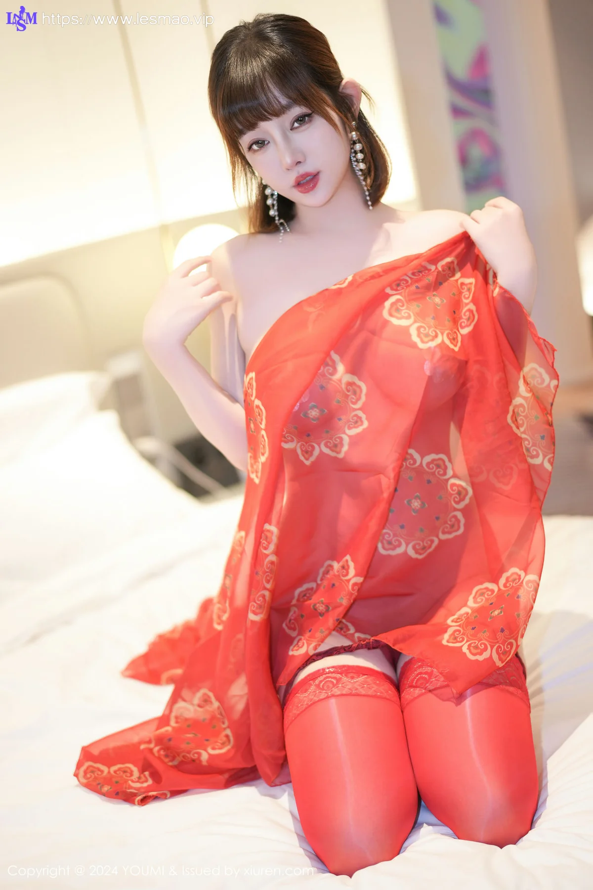 YOUMI 尤蜜荟 Vol.1034 王雨纯 红色情趣服饰性感写真1 - 32