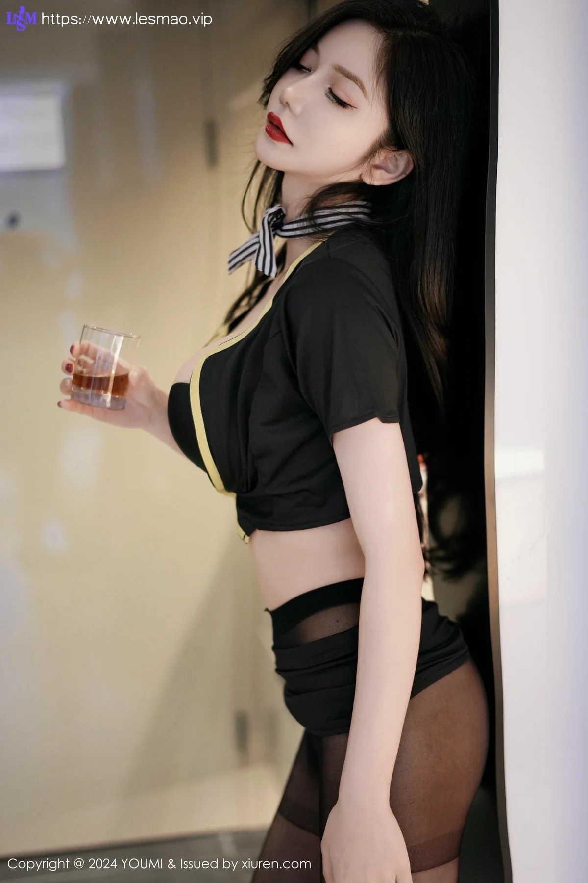 YOUMI 尤蜜荟 Vol.1046 心妍小公主 黑丝短裙制服 - 14