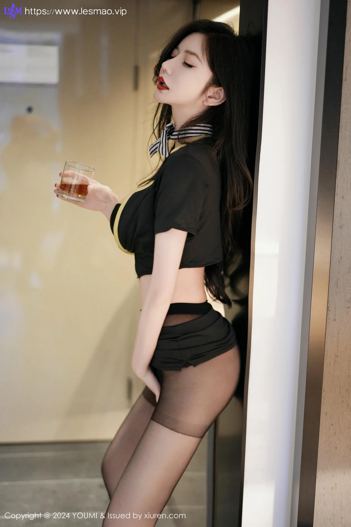 YOUMI 尤蜜荟 Vol.1046 心妍小公主 黑丝短裙制服 - 17