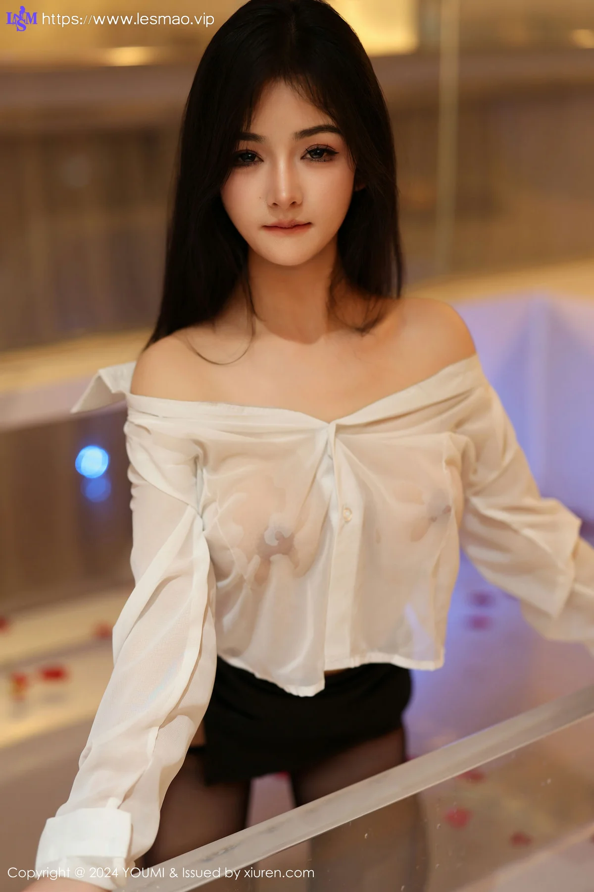 YOUMI 尤蜜荟 Vol.1050 谭小灵 白色轻透上衣性感写真11 - 55