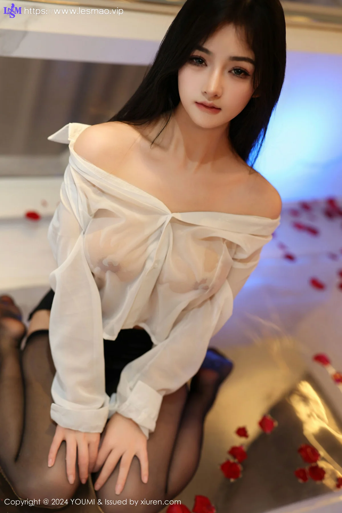 YOUMI 尤蜜荟 Vol.1050 谭小灵 白色轻透上衣性感写真11 - 58