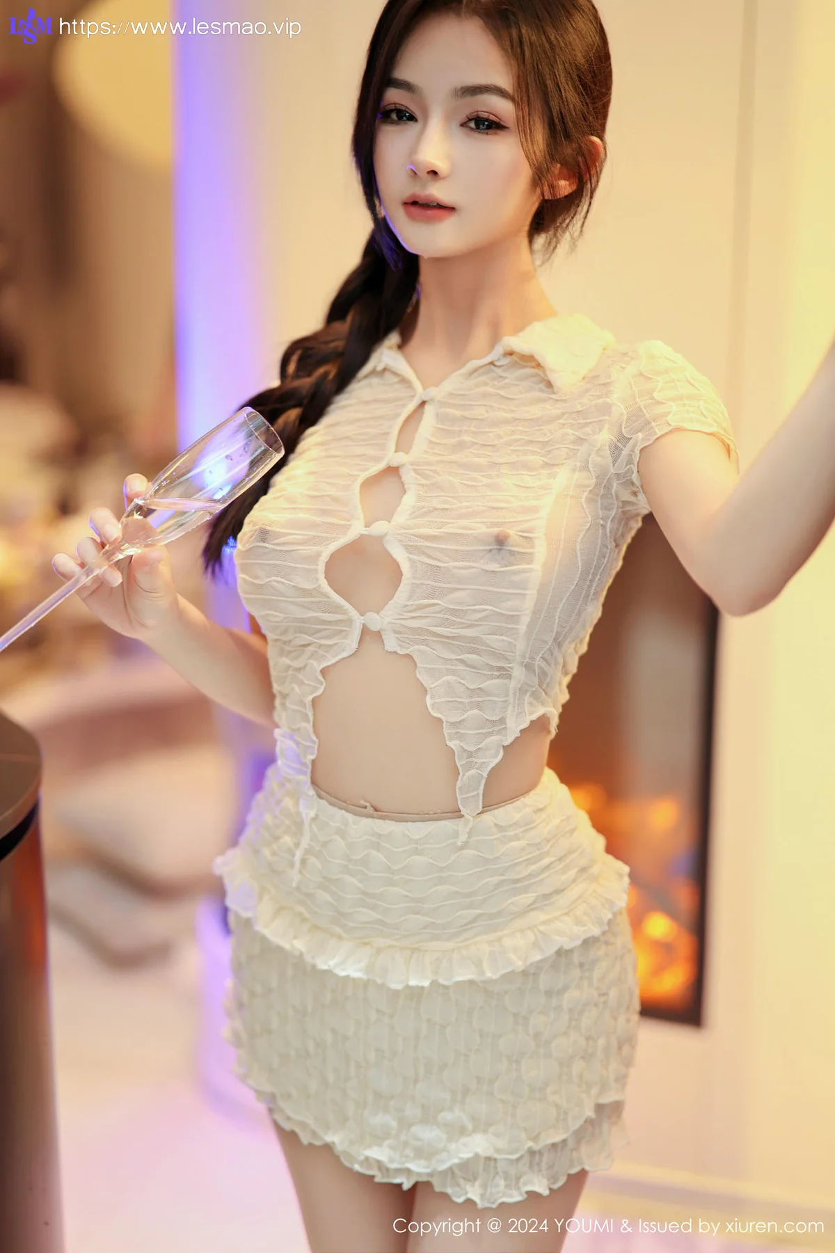 YOUMI 尤蜜荟 Vol.1067 谭小灵 浅色轻透上衣性感写真2 - 13