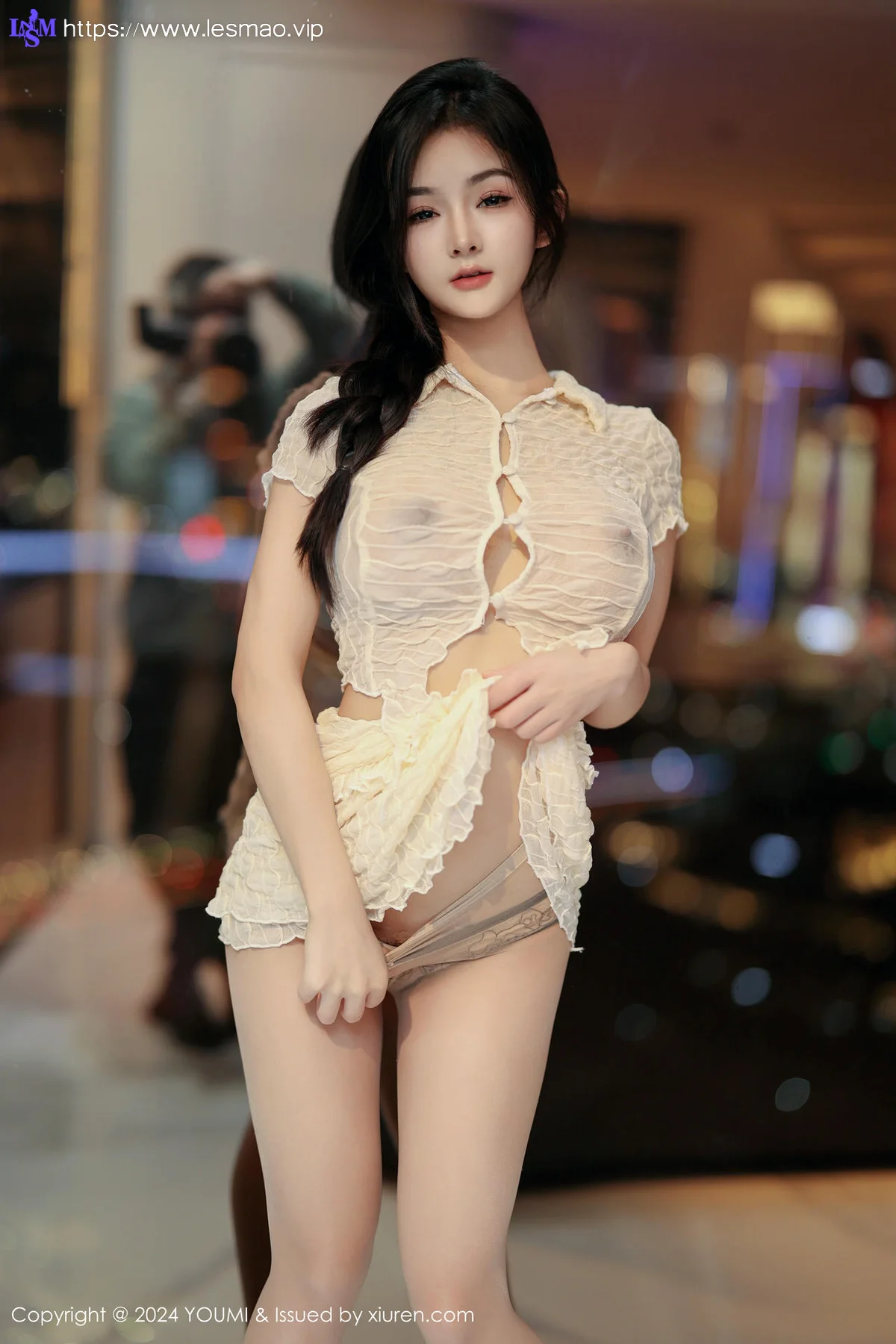 YOUMI 尤蜜荟 Vol.1067 谭小灵 浅色轻透上衣性感写真2 - 23