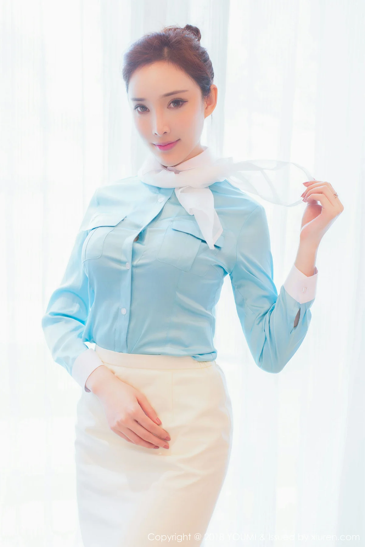 YOUMI 尤蜜荟 Vol.112 土肥圆矮挫穷空乘制服 - 25