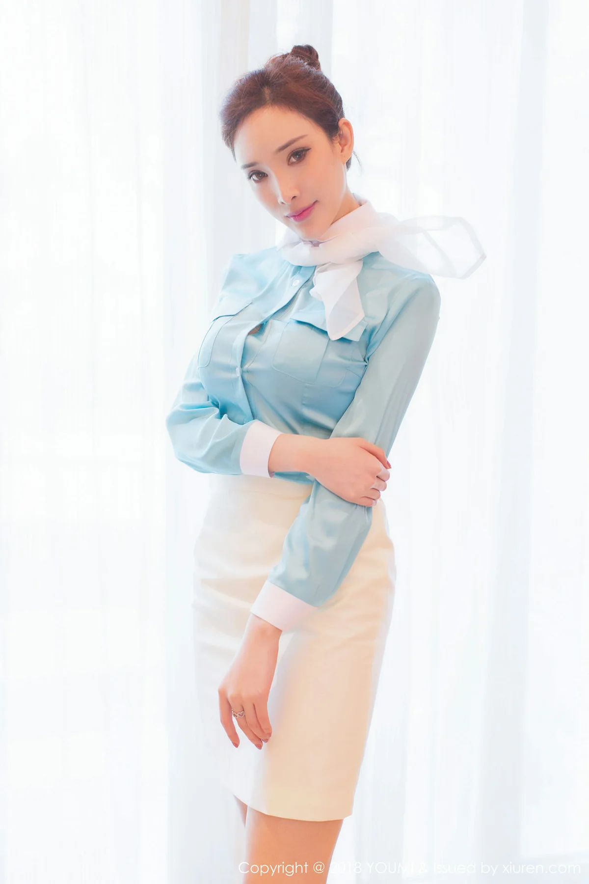 YOUMI 尤蜜荟 Vol.112 土肥圆矮挫穷空乘制服 - 26