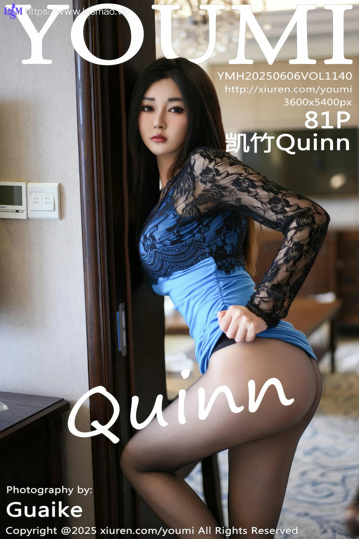 YOUMI 尤蜜荟 Vol.1140 凯竹Quinn 蕾丝连衣短裙 - 82