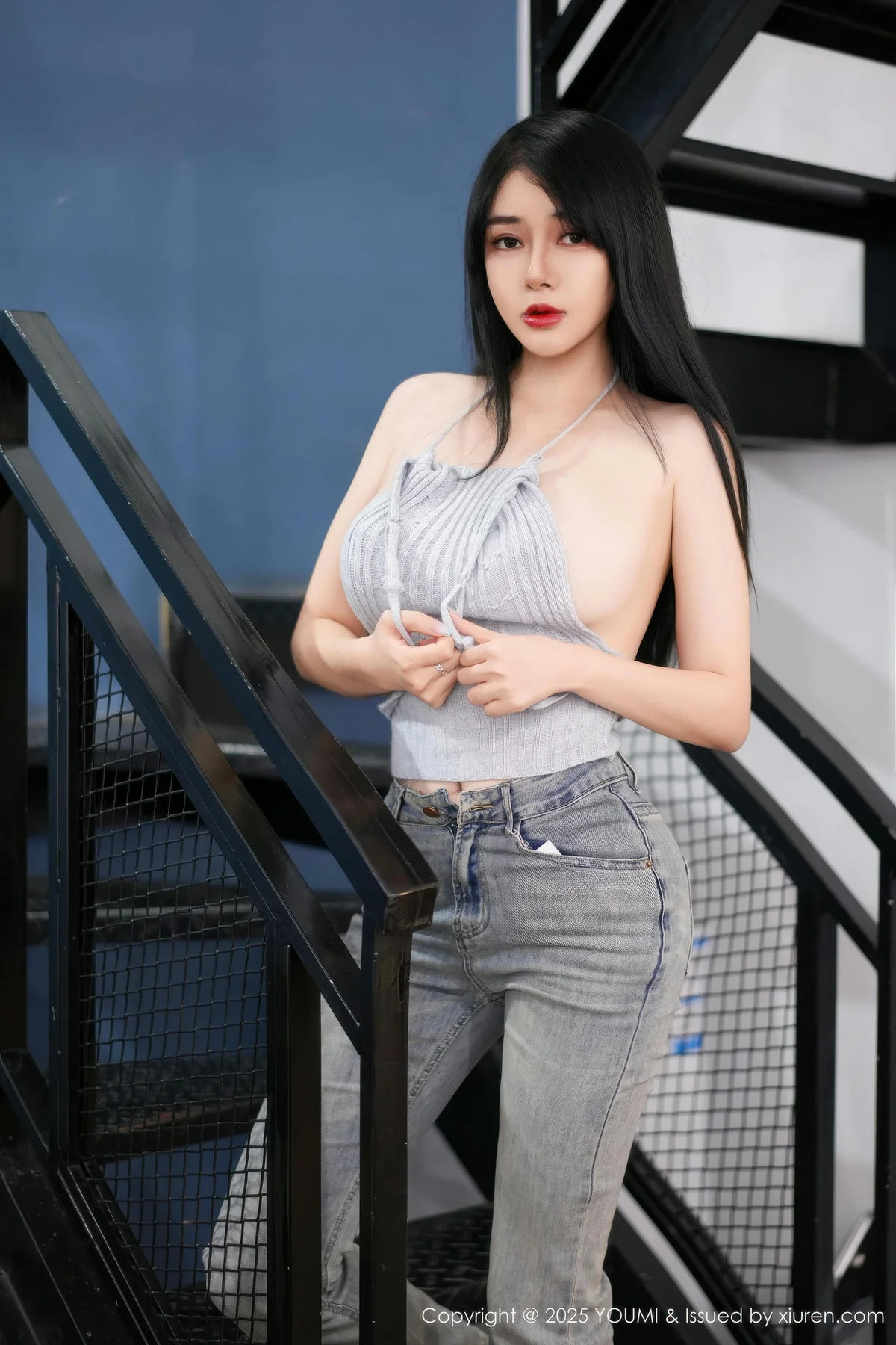 YOUMI 尤蜜荟 Vol.1171 凯竹Quinn 蓝色牛仔裤 - 20