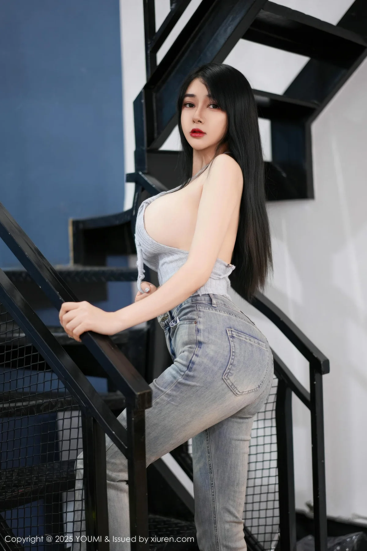 YOUMI 尤蜜荟 Vol.1171 凯竹Quinn 蓝色牛仔裤 - 21