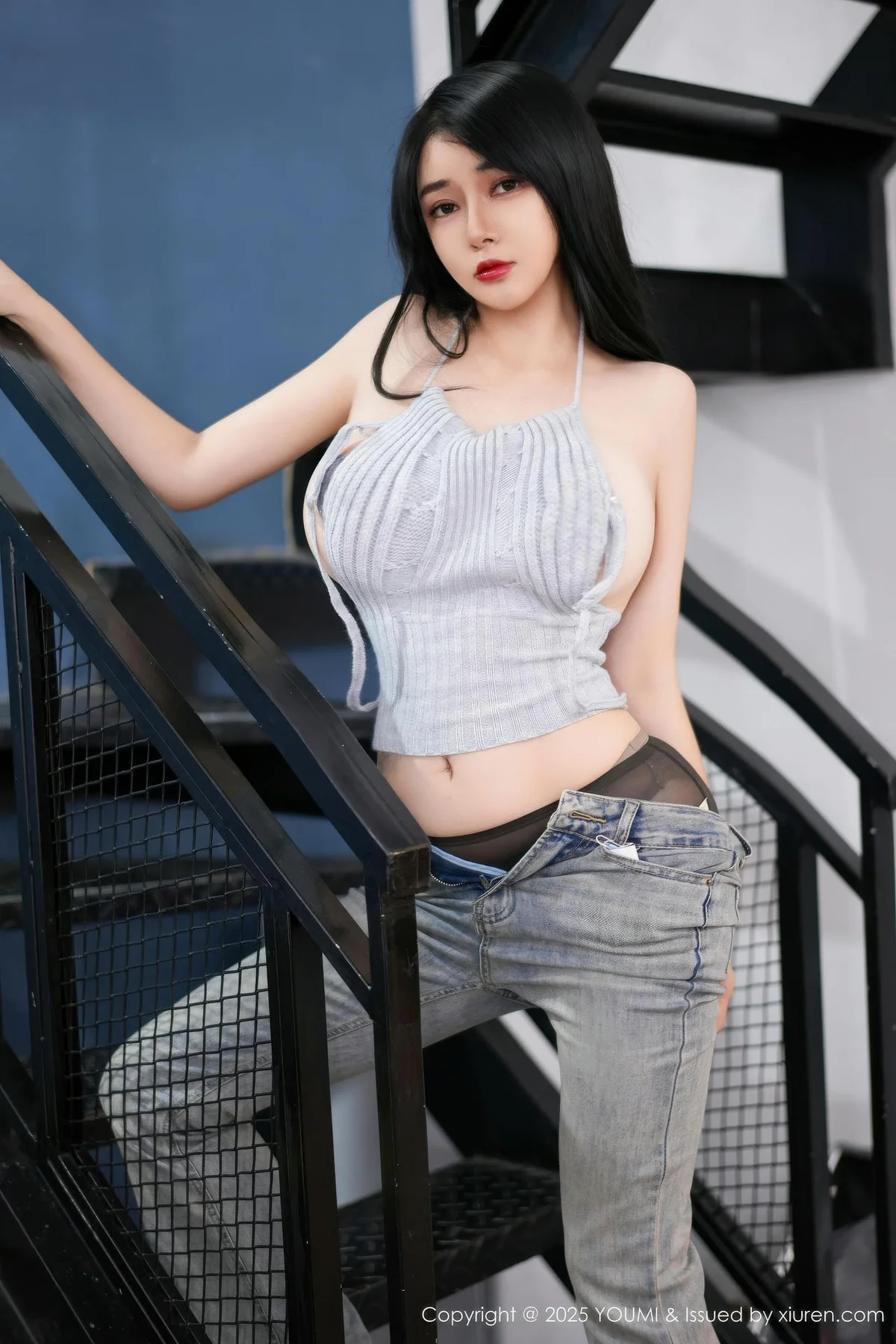 YOUMI 尤蜜荟 Vol.1171 凯竹Quinn 蓝色牛仔裤 - 29