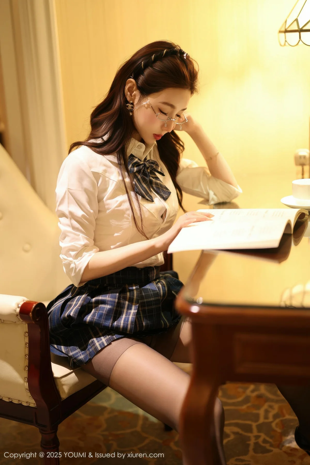 YOUMI 尤蜜荟 Vol.1183 twin桃桃 诱人白色丝袜 - 59