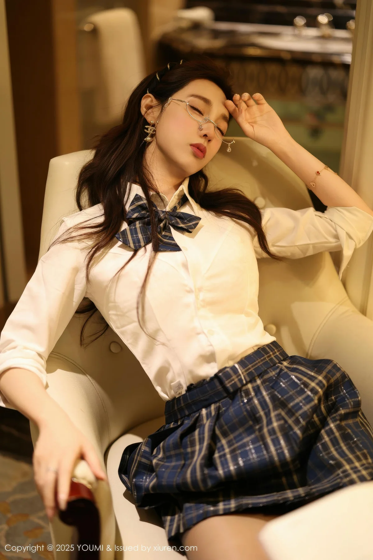 YOUMI 尤蜜荟 Vol.1183 twin桃桃 诱人白色丝袜 - 60