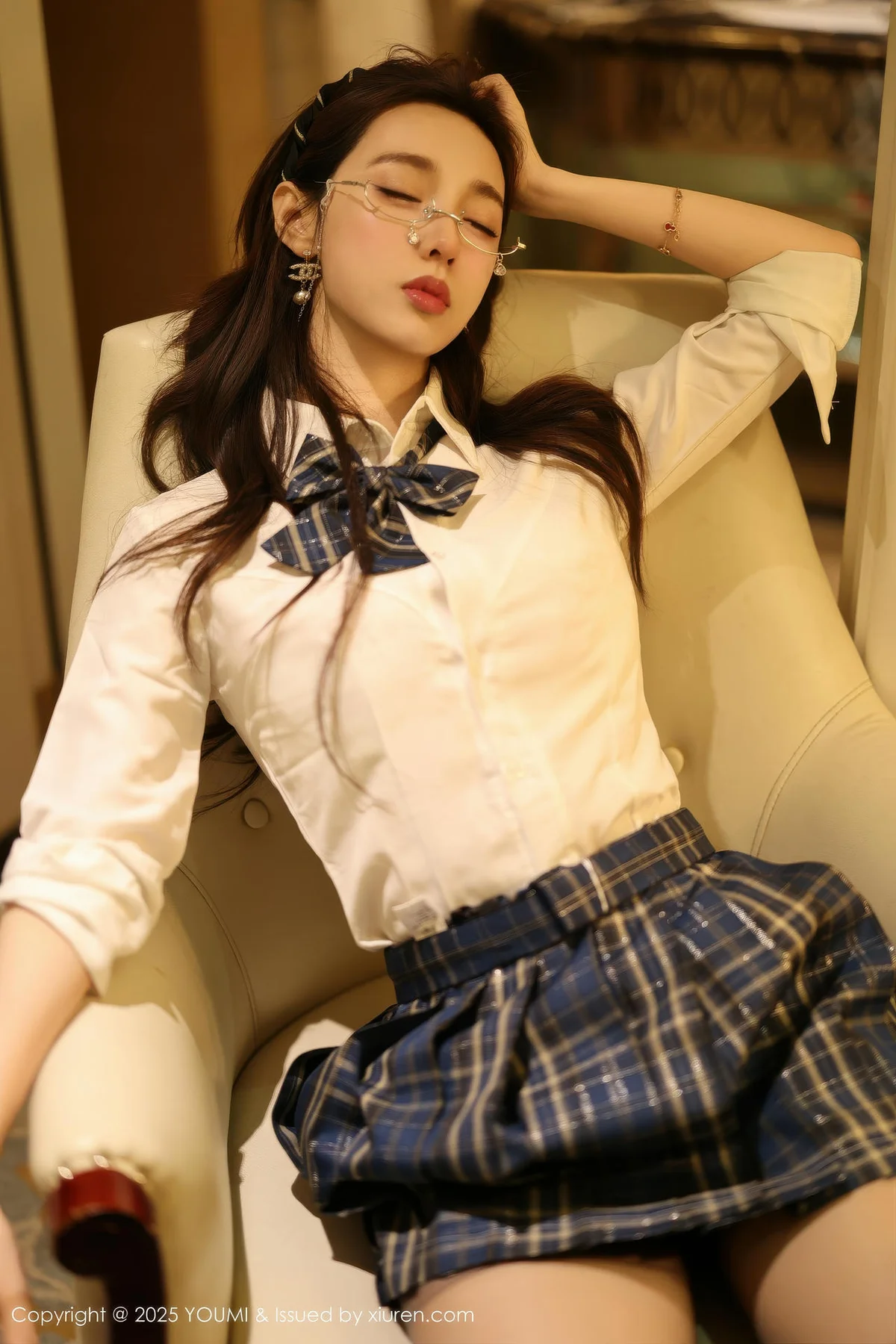 YOUMI 尤蜜荟 Vol.1183 twin桃桃 诱人白色丝袜 - 61