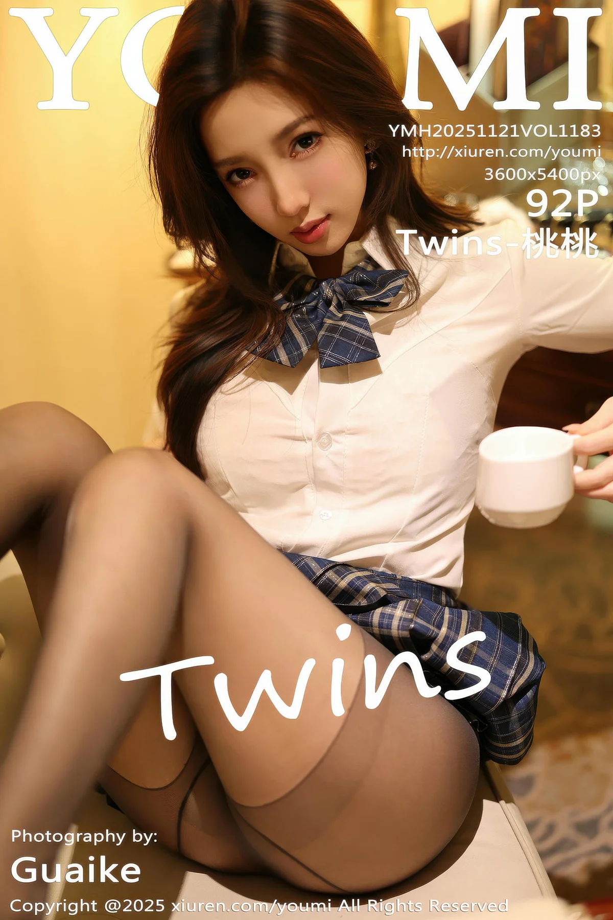 YOUMI 尤蜜荟 Vol.1183 twin桃桃 诱人白色丝袜 - 93