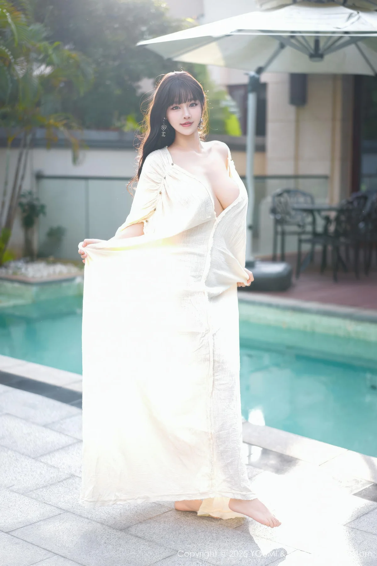 YOUMI 尤蜜荟 Vol.1185 心上可Flora 童颜巨乳浅色浴袍 - 13