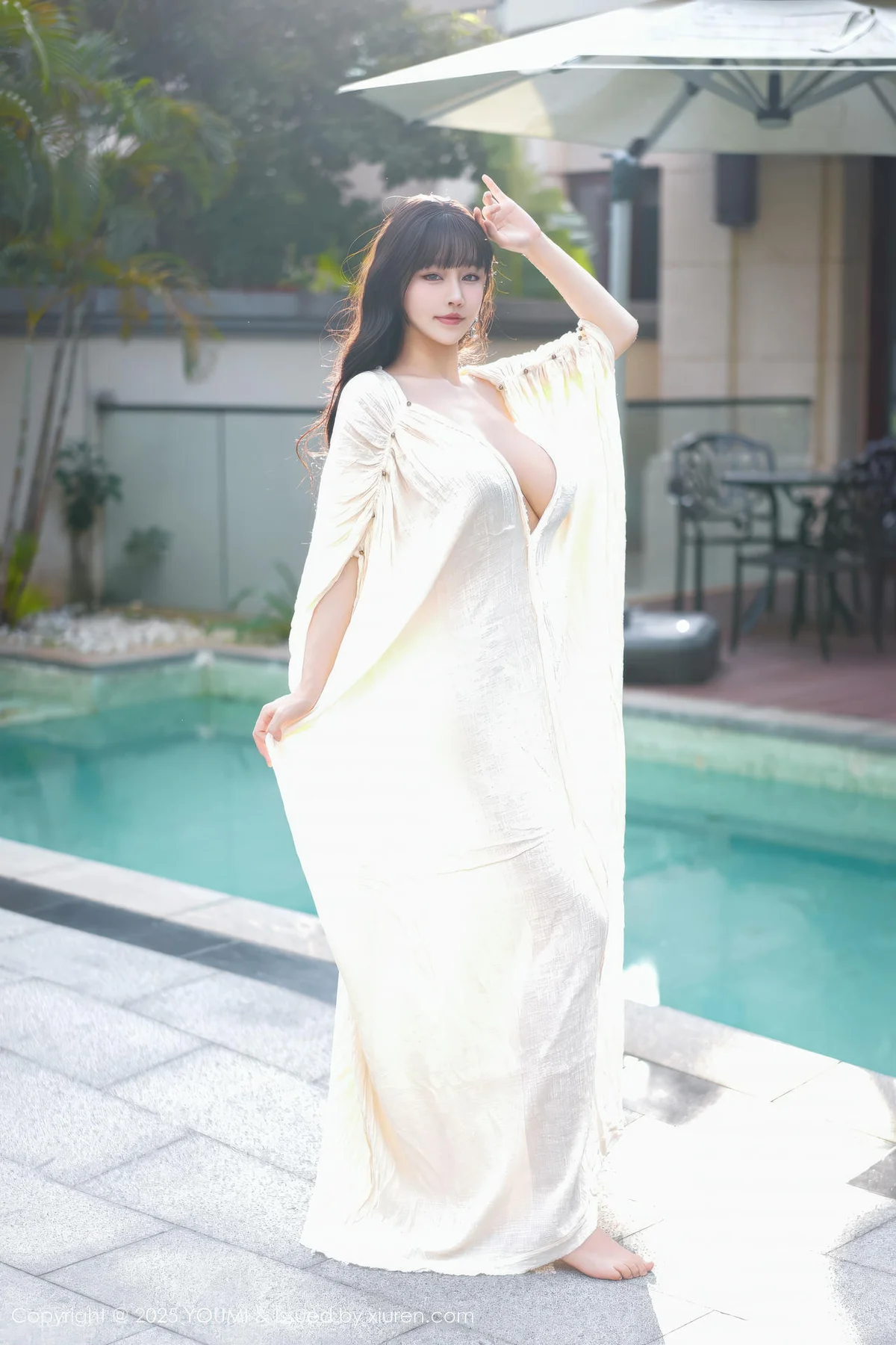 YOUMI 尤蜜荟 Vol.1185 心上可Flora 童颜巨乳浅色浴袍 - 15