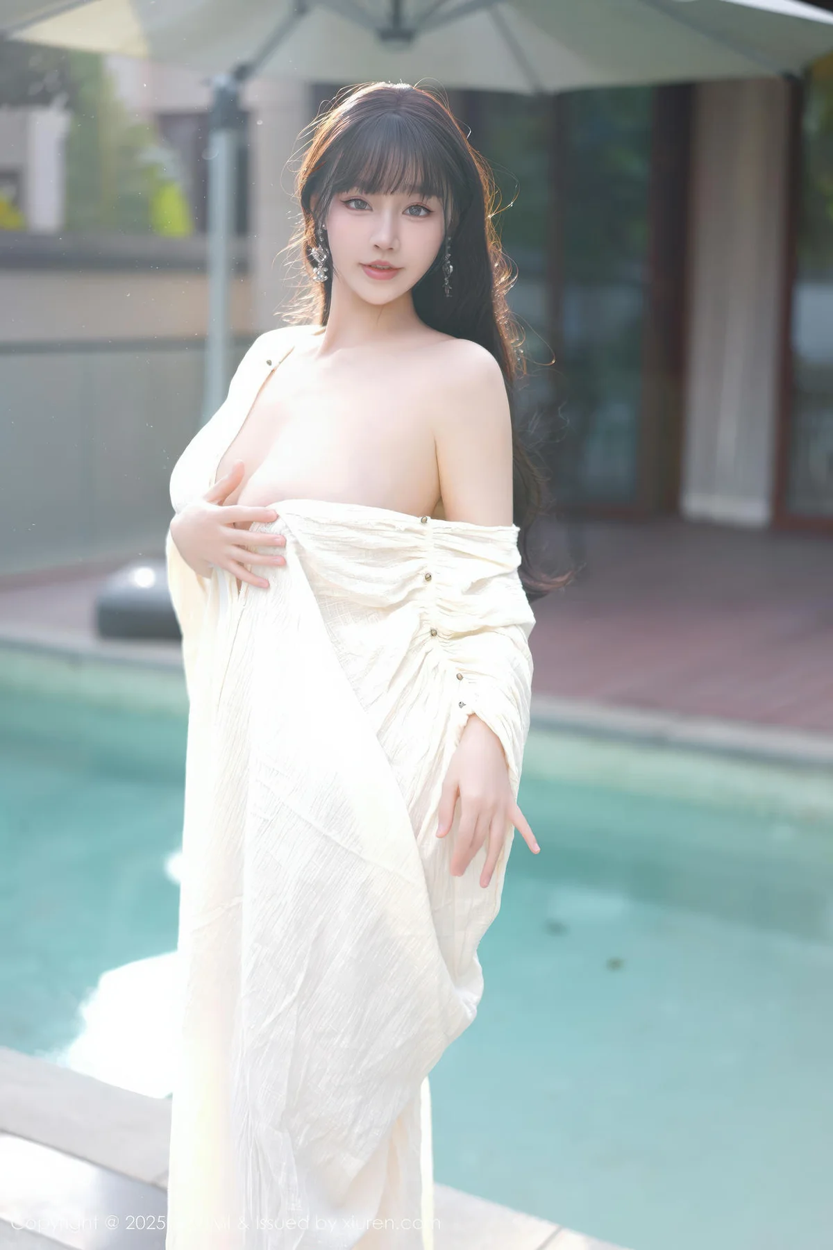 YOUMI 尤蜜荟 Vol.1185 心上可Flora 童颜巨乳浅色浴袍 - 19