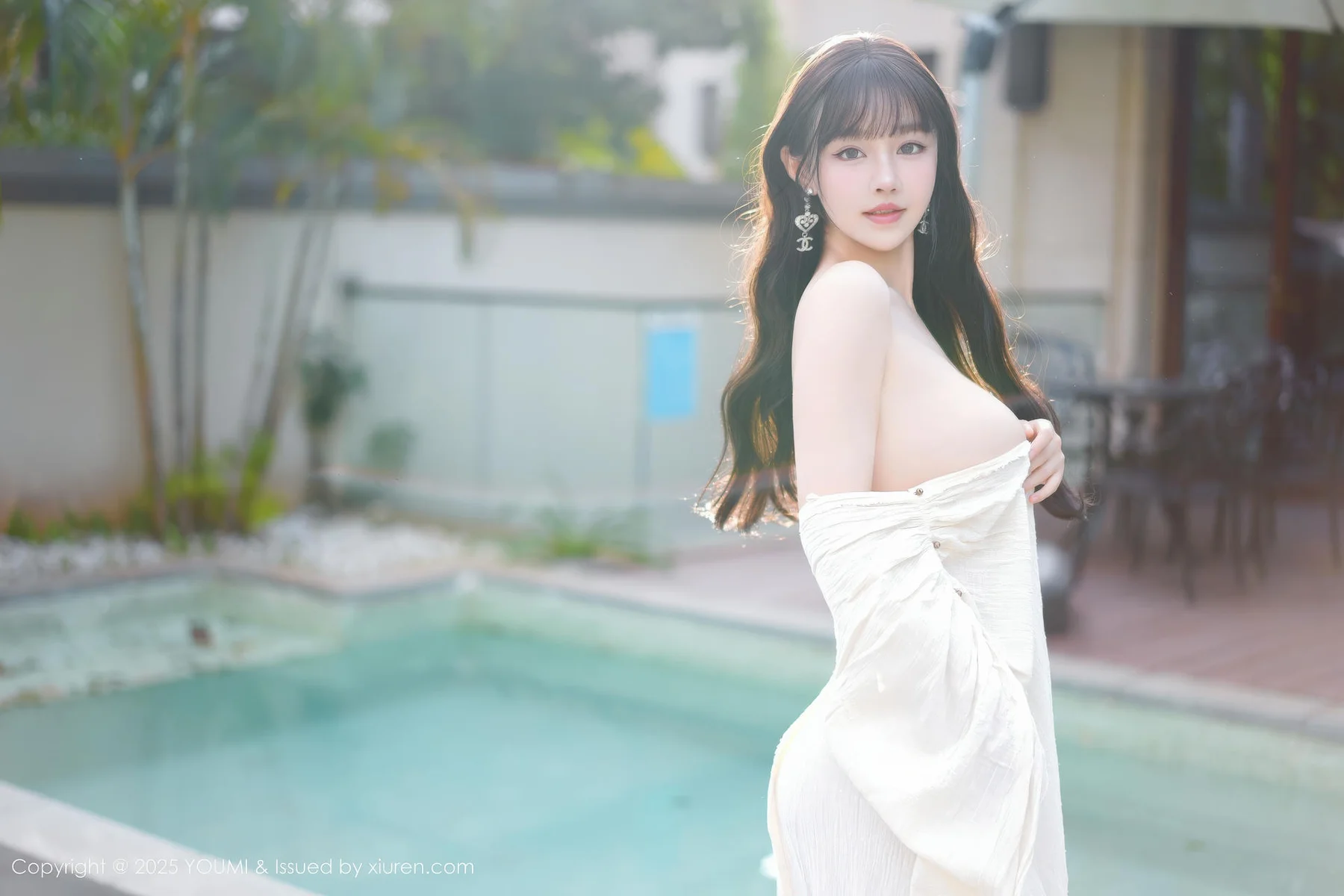 YOUMI 尤蜜荟 Vol.1185 心上可Flora 童颜巨乳浅色浴袍 - 21