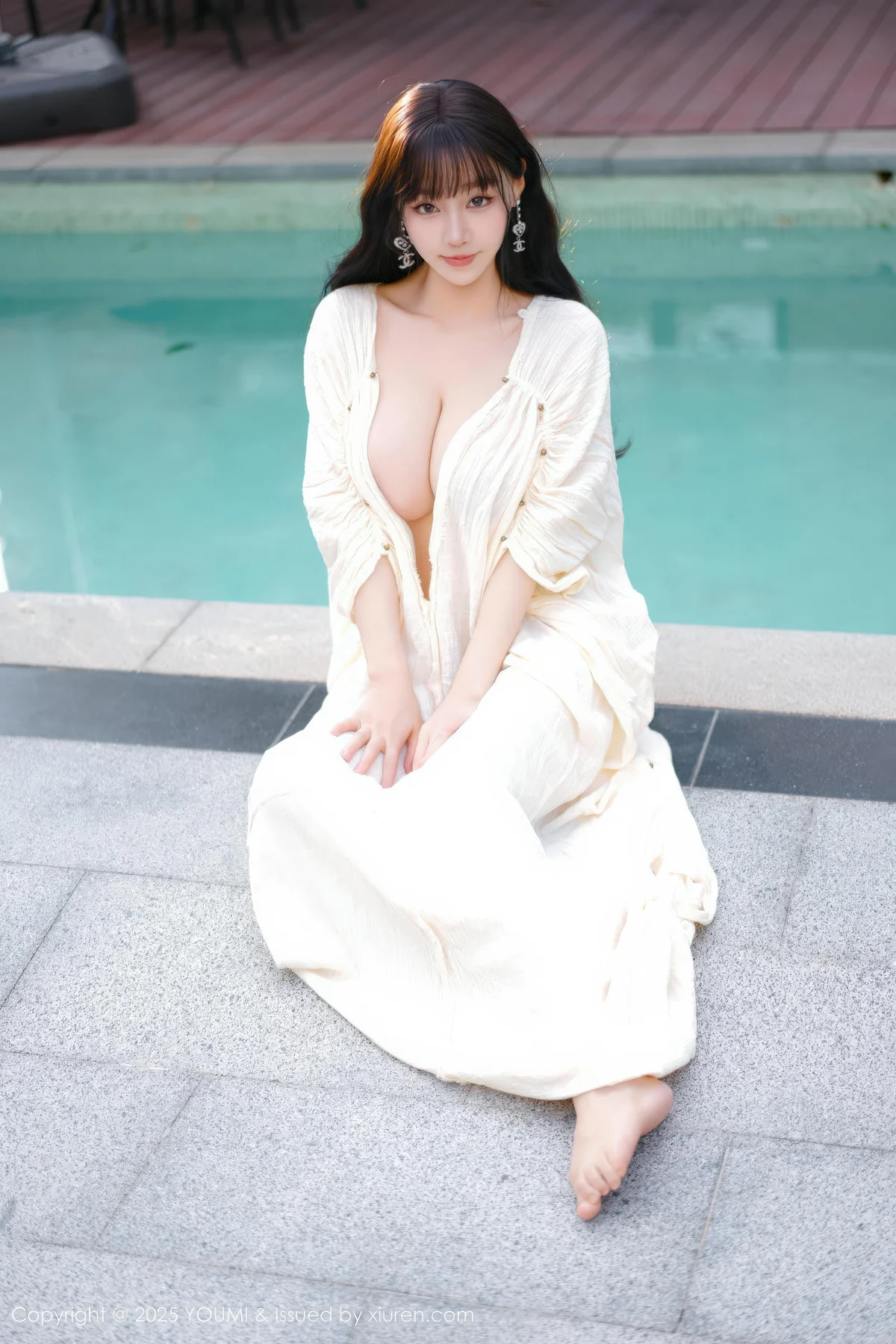 YOUMI 尤蜜荟 Vol.1185 心上可Flora 童颜巨乳浅色浴袍 - 31