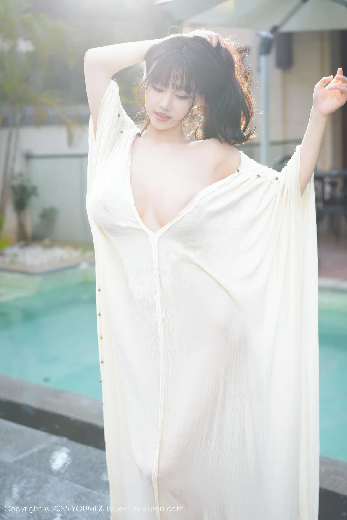 YOUMI 尤蜜荟 Vol.1185 心上可Flora 童颜巨乳浅色浴袍 - 53