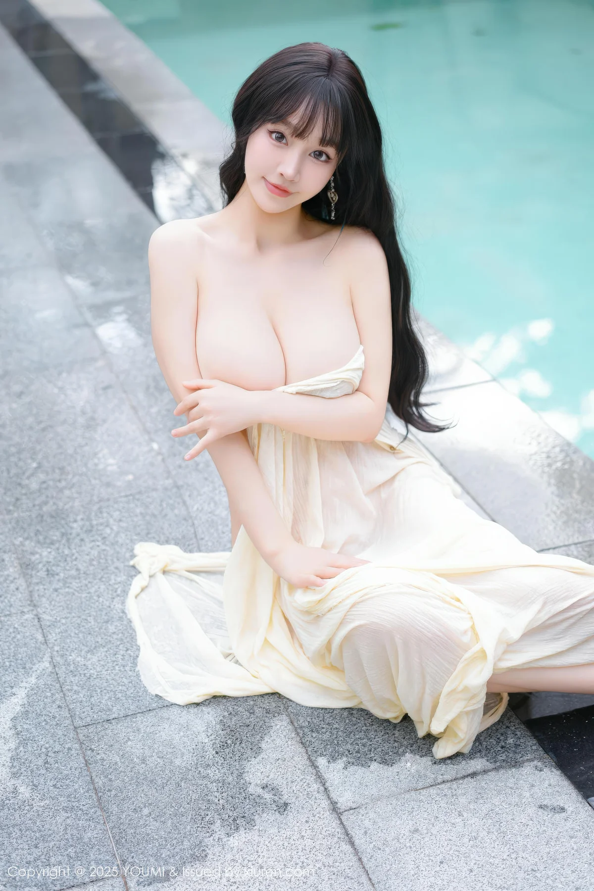 YOUMI 尤蜜荟 Vol.1185 心上可Flora 童颜巨乳浅色浴袍 - 75
