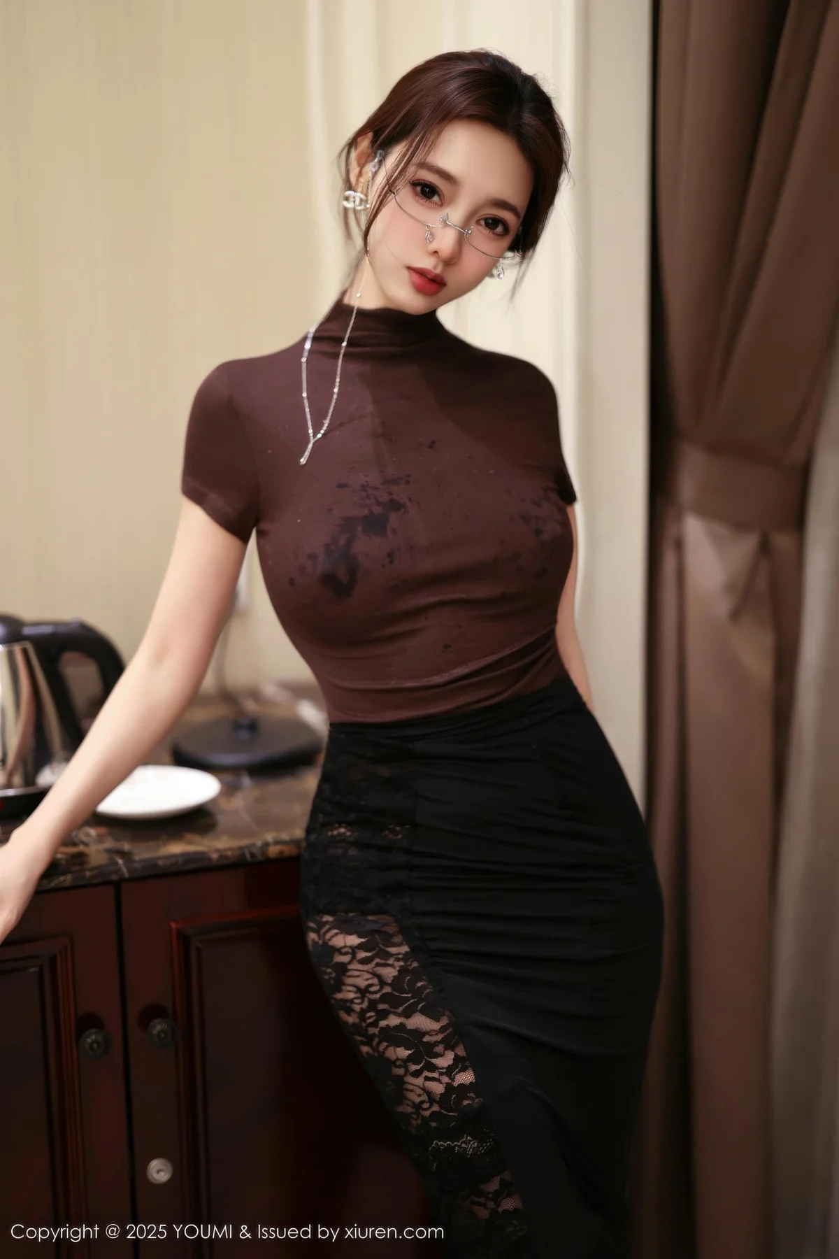 YOUMI 尤蜜荟 Vol.1186 心上可Flora 童颜巨乳浅色浴袍 - 23