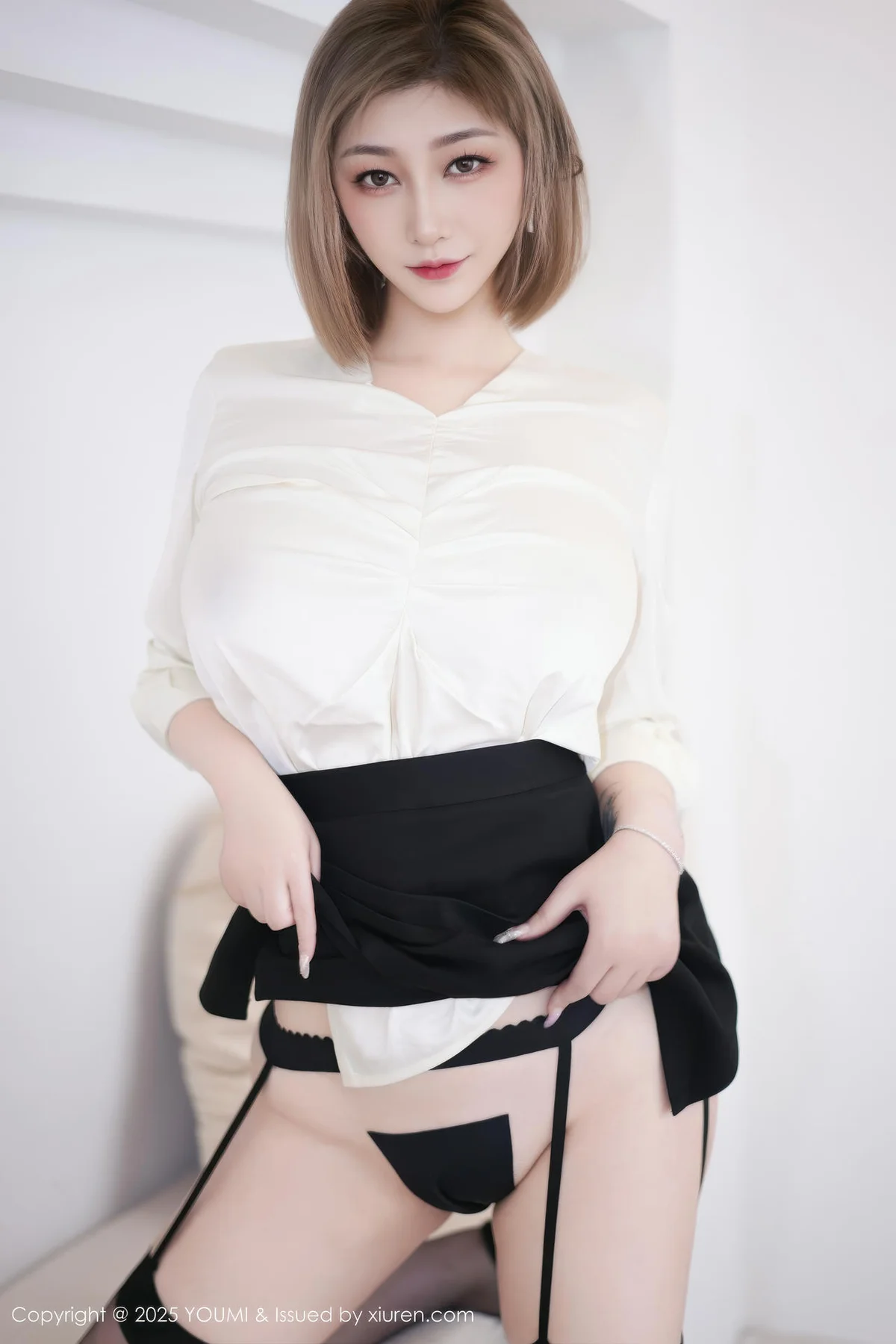 YOUMI 尤蜜荟 Vol.1195 妲己Toxic 黑色短裙吊袜黑丝 - 32