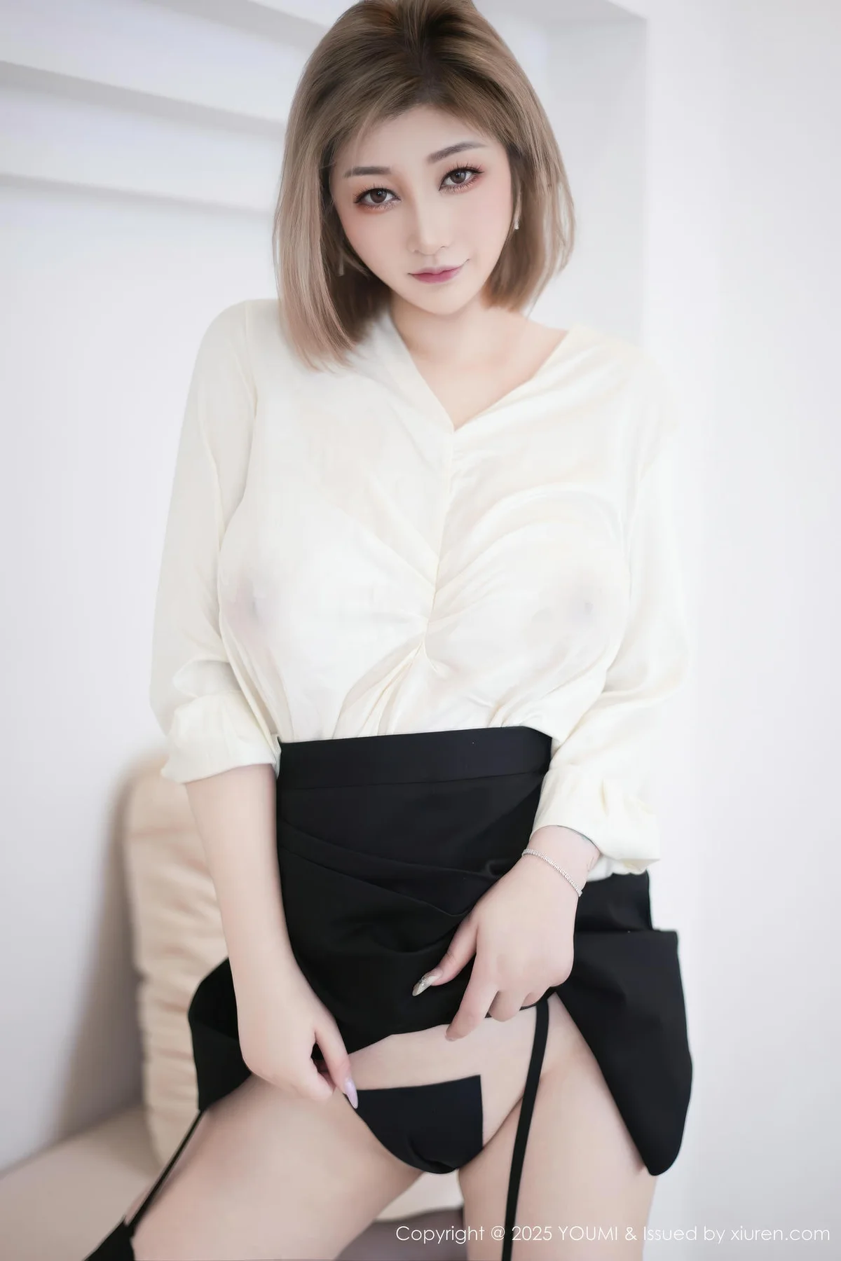 YOUMI 尤蜜荟 Vol.1195 妲己Toxic 黑色短裙吊袜黑丝 - 36