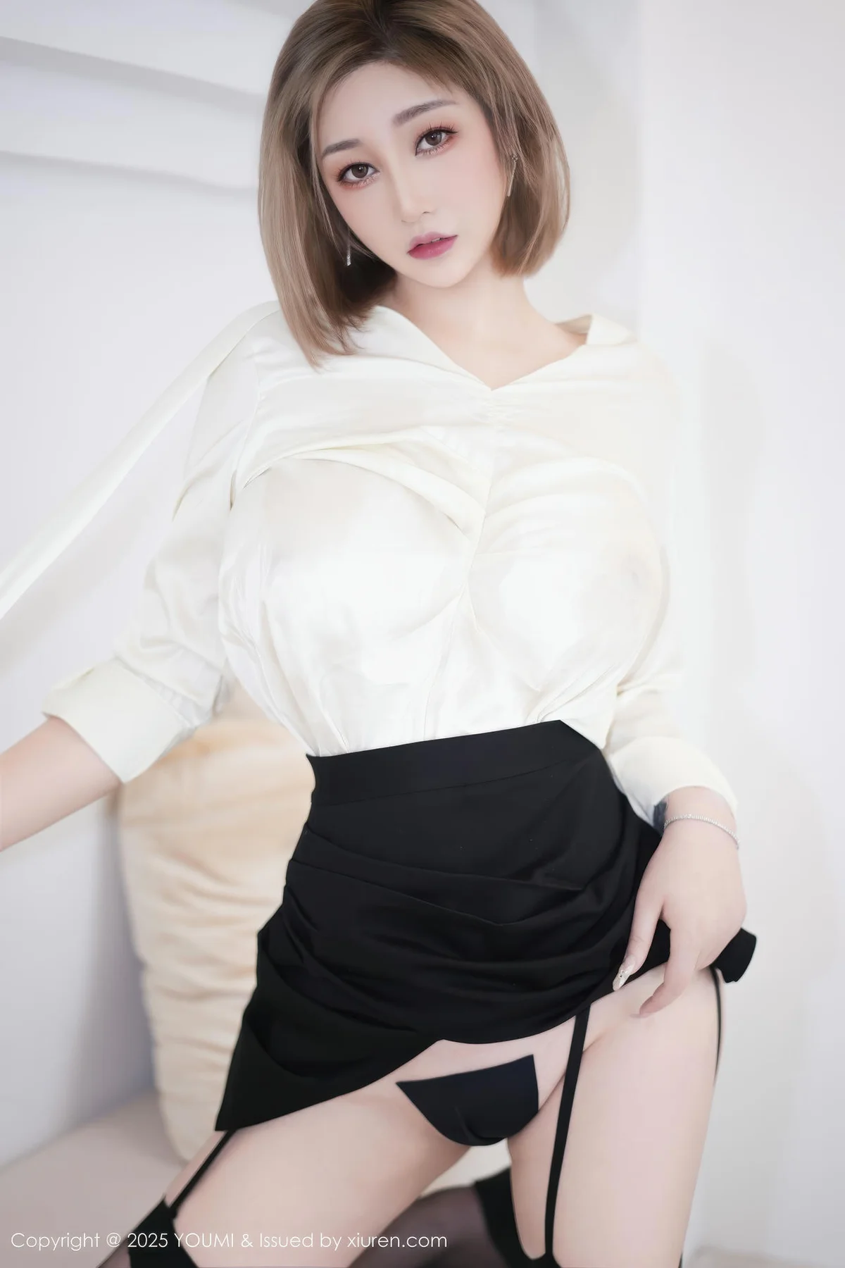 YOUMI 尤蜜荟 Vol.1195 妲己Toxic 黑色短裙吊袜黑丝 - 38