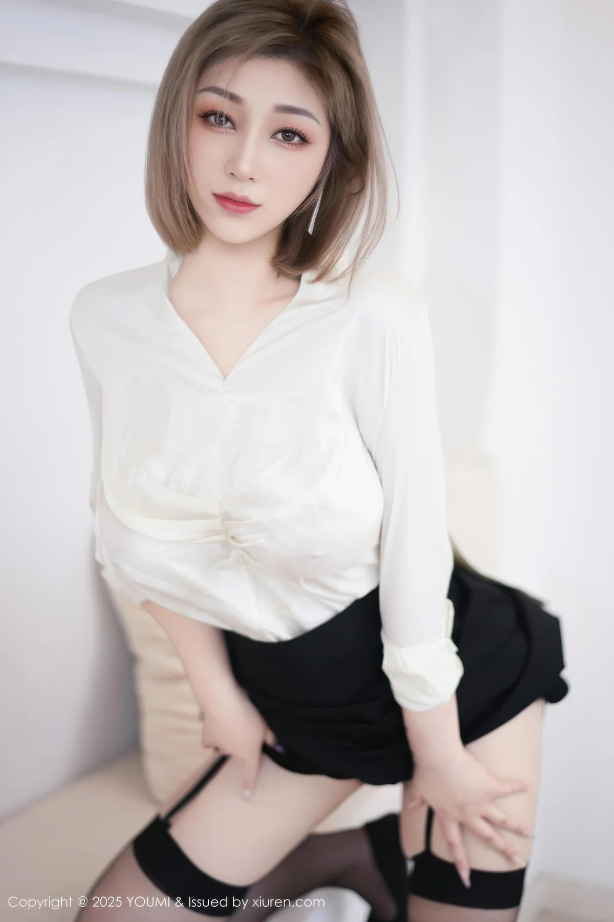 YOUMI 尤蜜荟 Vol.1195 妲己Toxic 黑色短裙吊袜黑丝 - 42