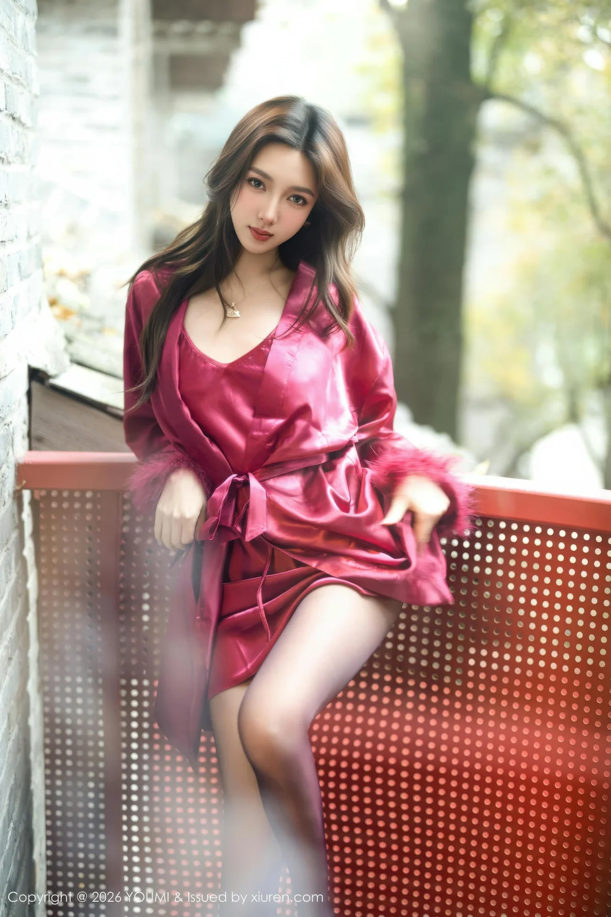 YOUMI 尤蜜荟 Vol.1198 Twins桃桃 红稠睡衣新婚喜事 - 14