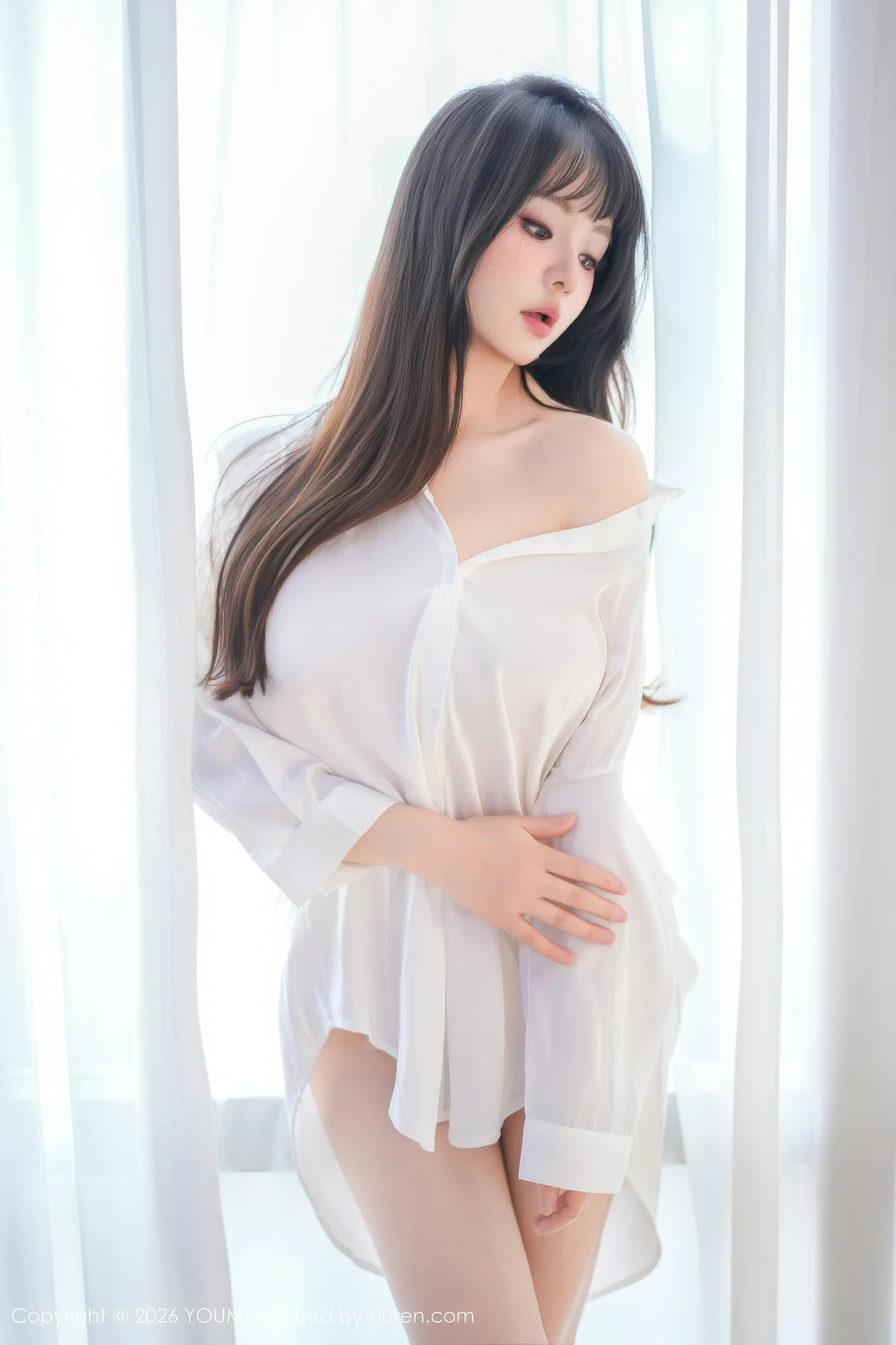 YOUMI 尤蜜荟 Vol.1199 沈南汐RuRu 白色衬衫情趣内衣 - 18