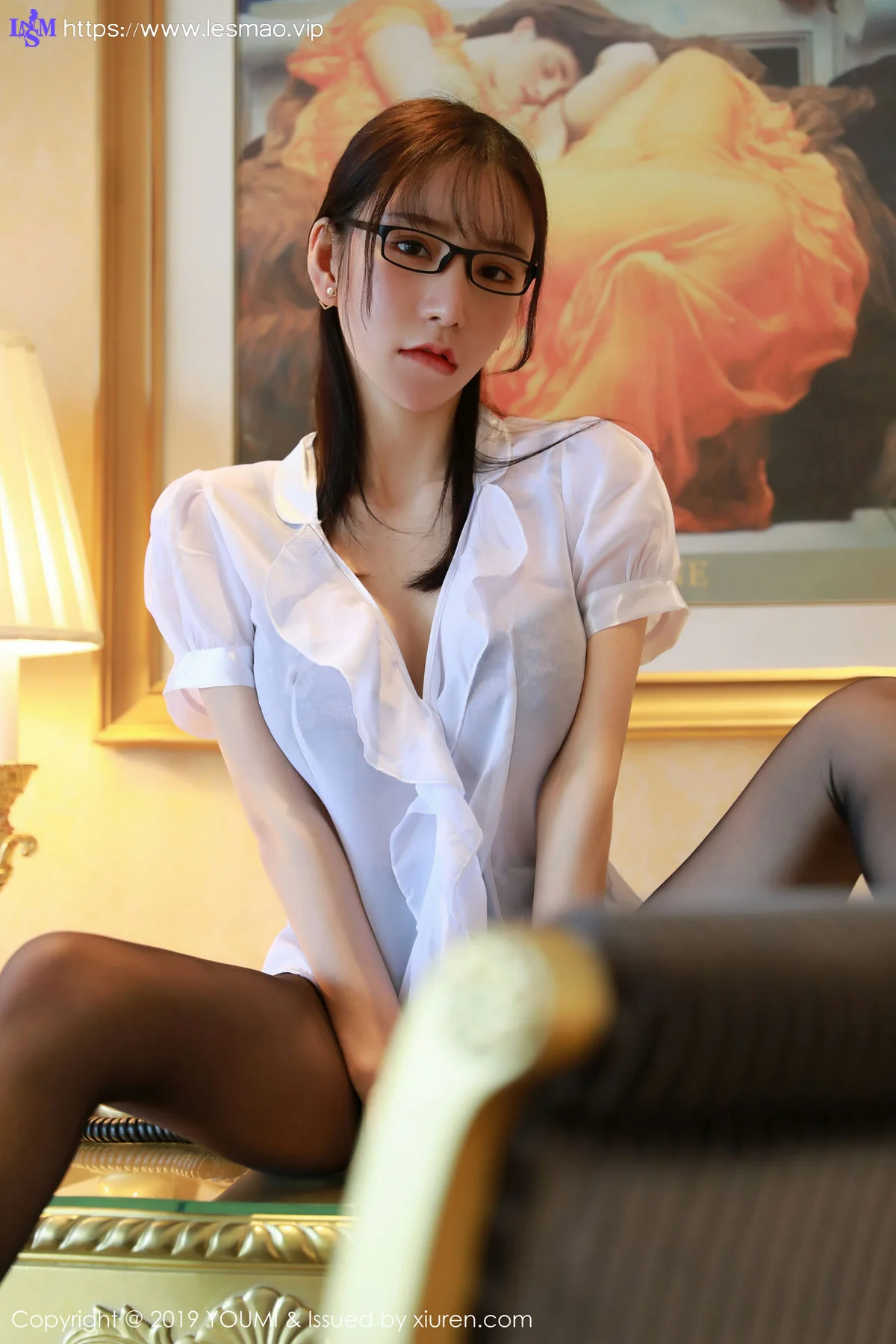 YOUMI 尤蜜荟 Vol.285 周于希Sandy 眼镜ol制服黑丝诱惑 - 14