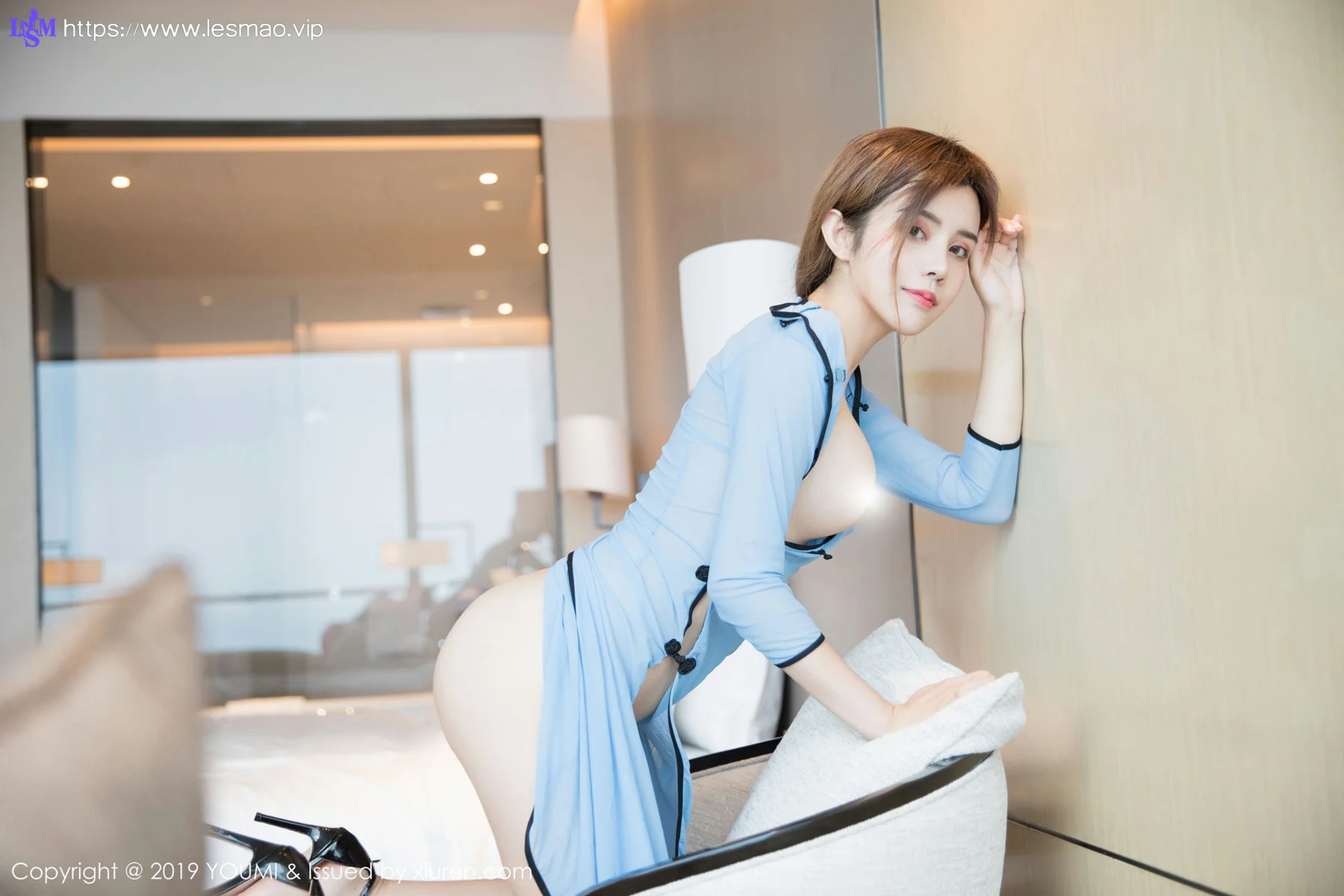 YOUMI 尤蜜荟 Vol.353 民国韵味旗袍制服 Cris_卓娅祺 性感内衣 - 20