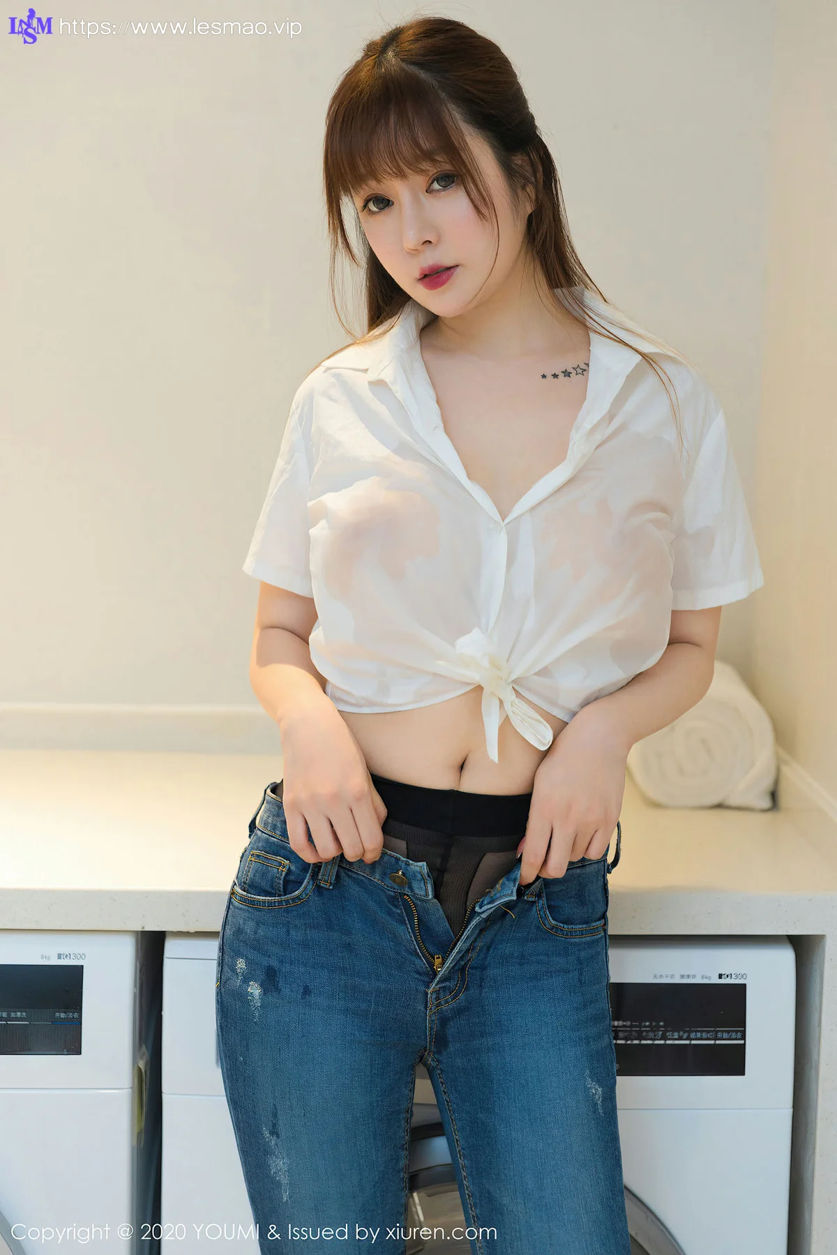 YOUMI 尤蜜荟 Vol.522 湿身诱惑 王雨纯 性感牛仔 妩媚熟女 - 11