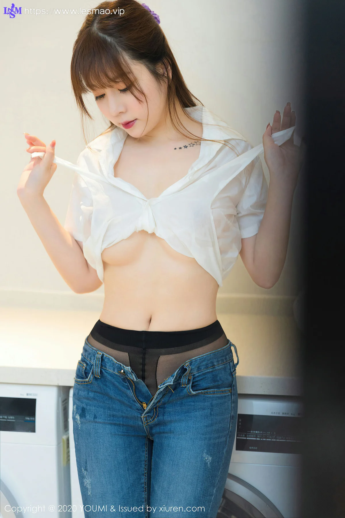 YOUMI 尤蜜荟 Vol.522 湿身诱惑 王雨纯 性感牛仔 妩媚熟女 - 20